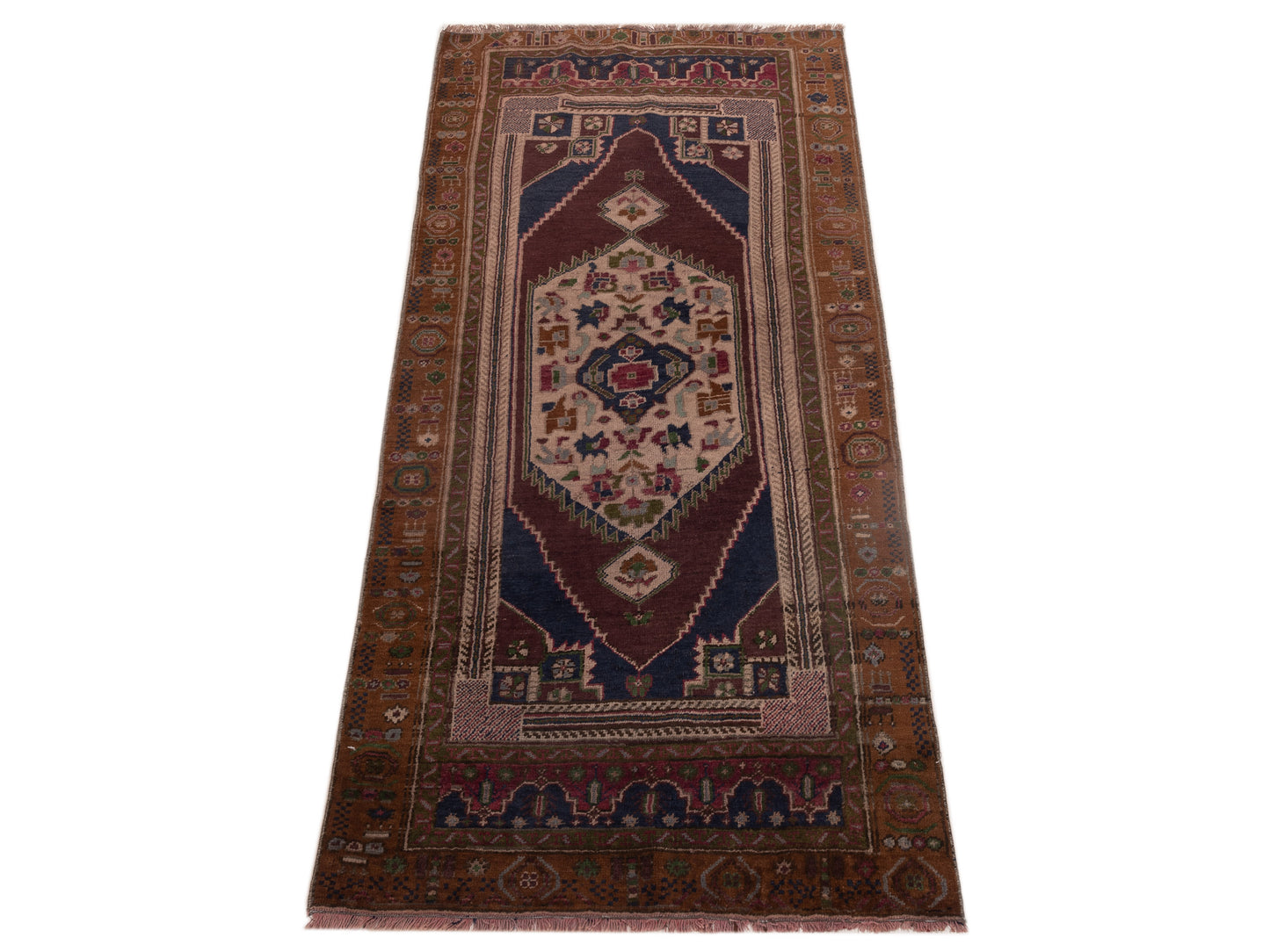 Old Anatolian 147336 Brown Brown 2.10x6.6 Hand Knotted Rug