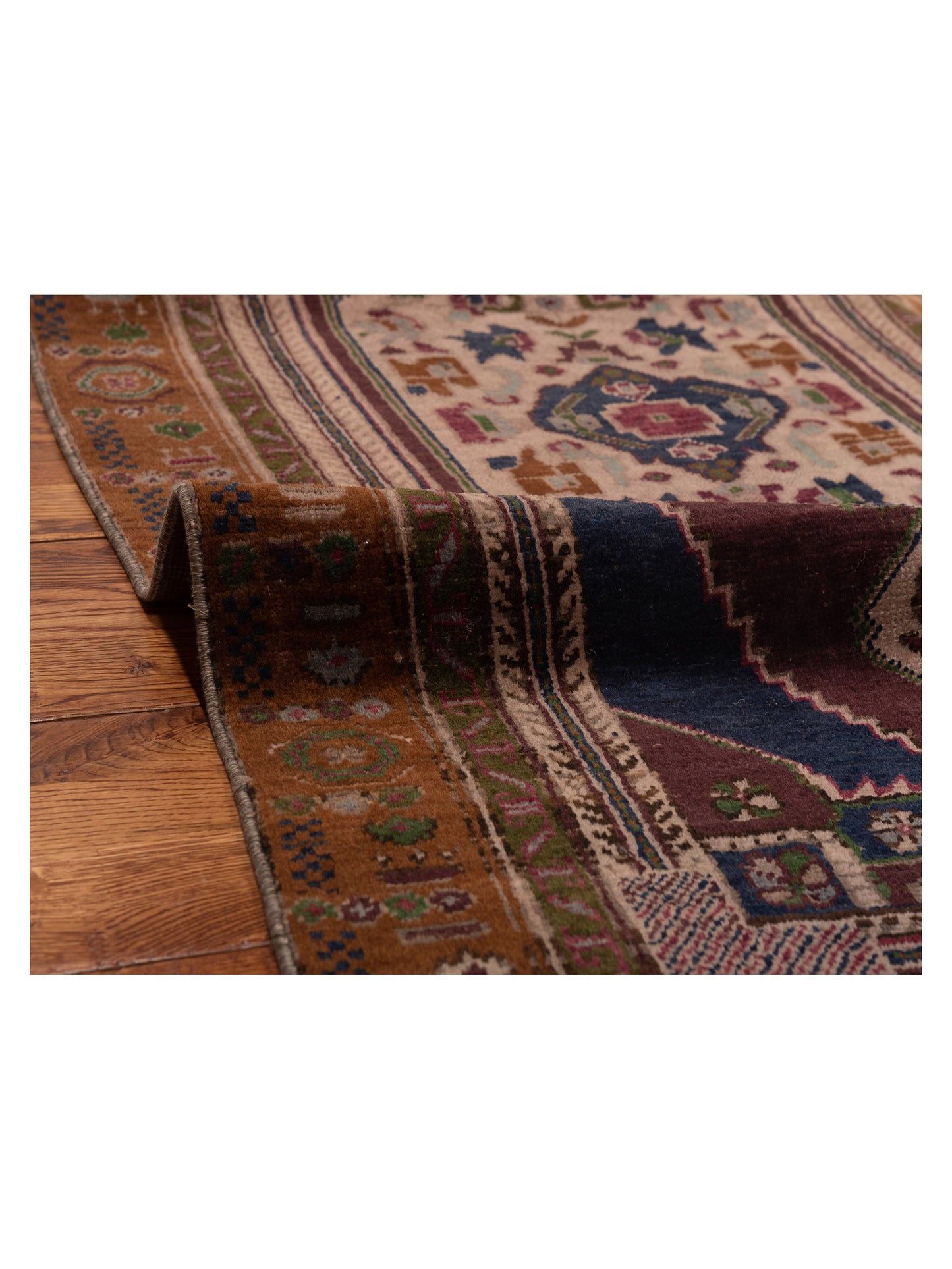 Old Anatolian 147336 Brown Brown 2.10x6.6 Hand Knotted Rug