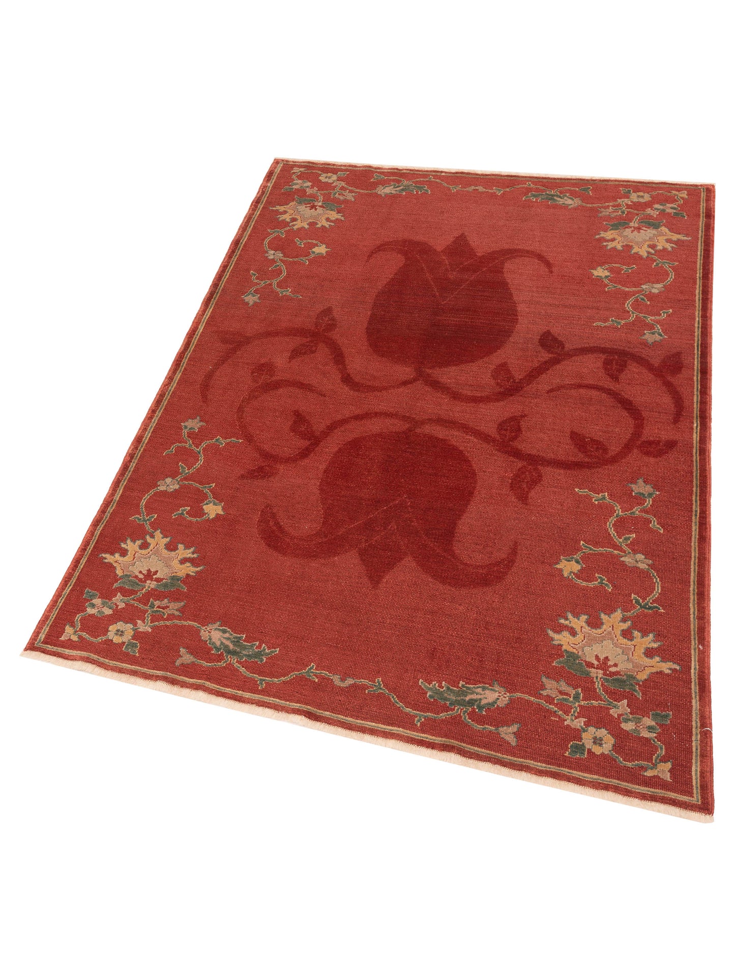Antique Loom 147341 Red Red 5x7.3 Hand Knotted Rug
