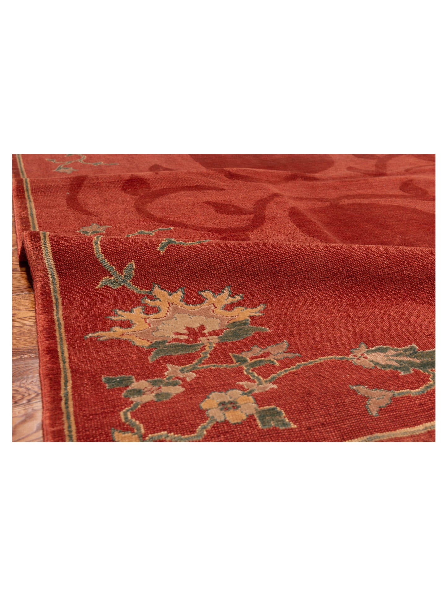 Antique Loom 147341 Red Red 5x7.3 Hand Knotted Rug