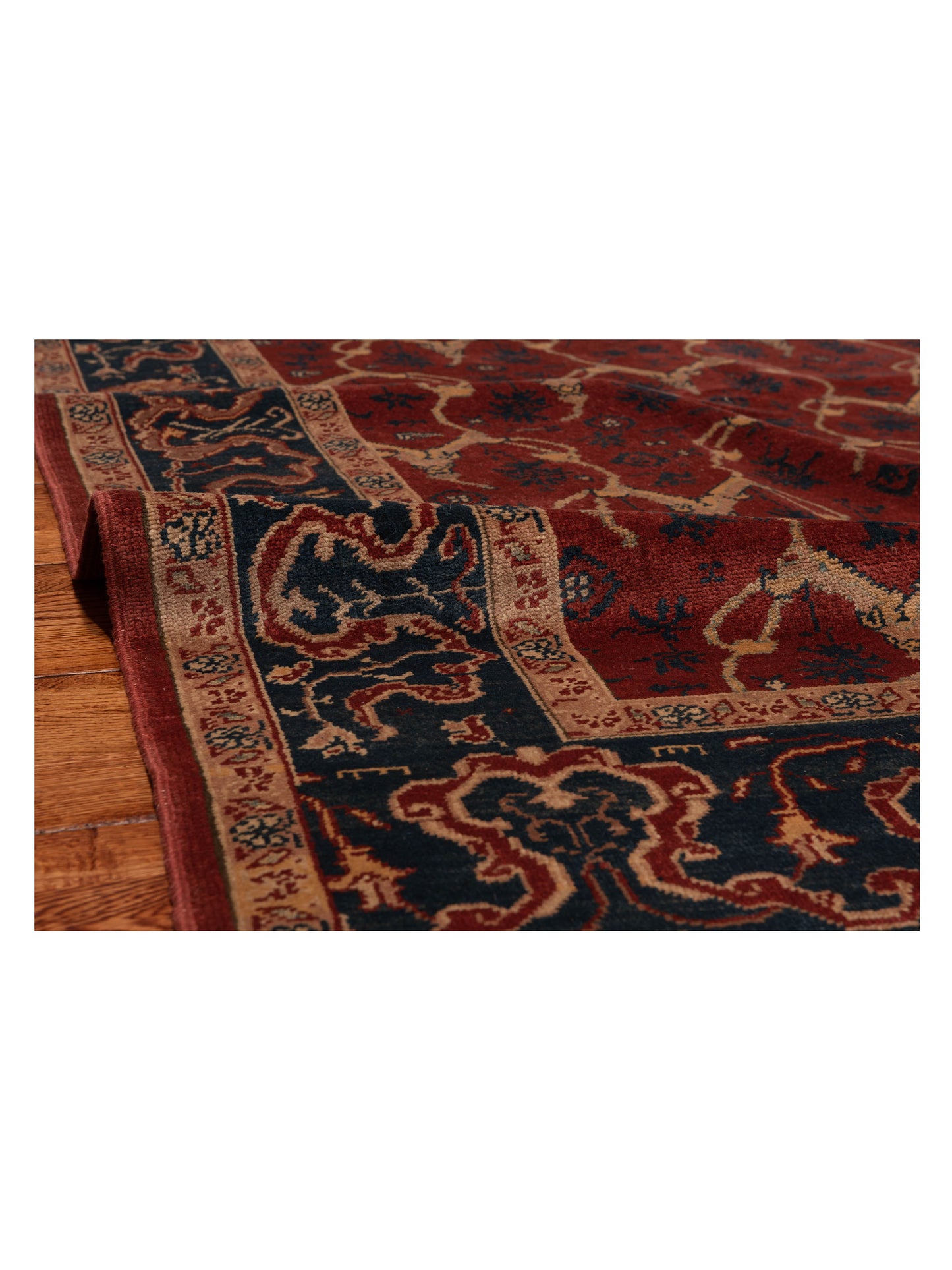 Antique Loom 147343 Red Navy 6x8.2 Hand Knotted Rug