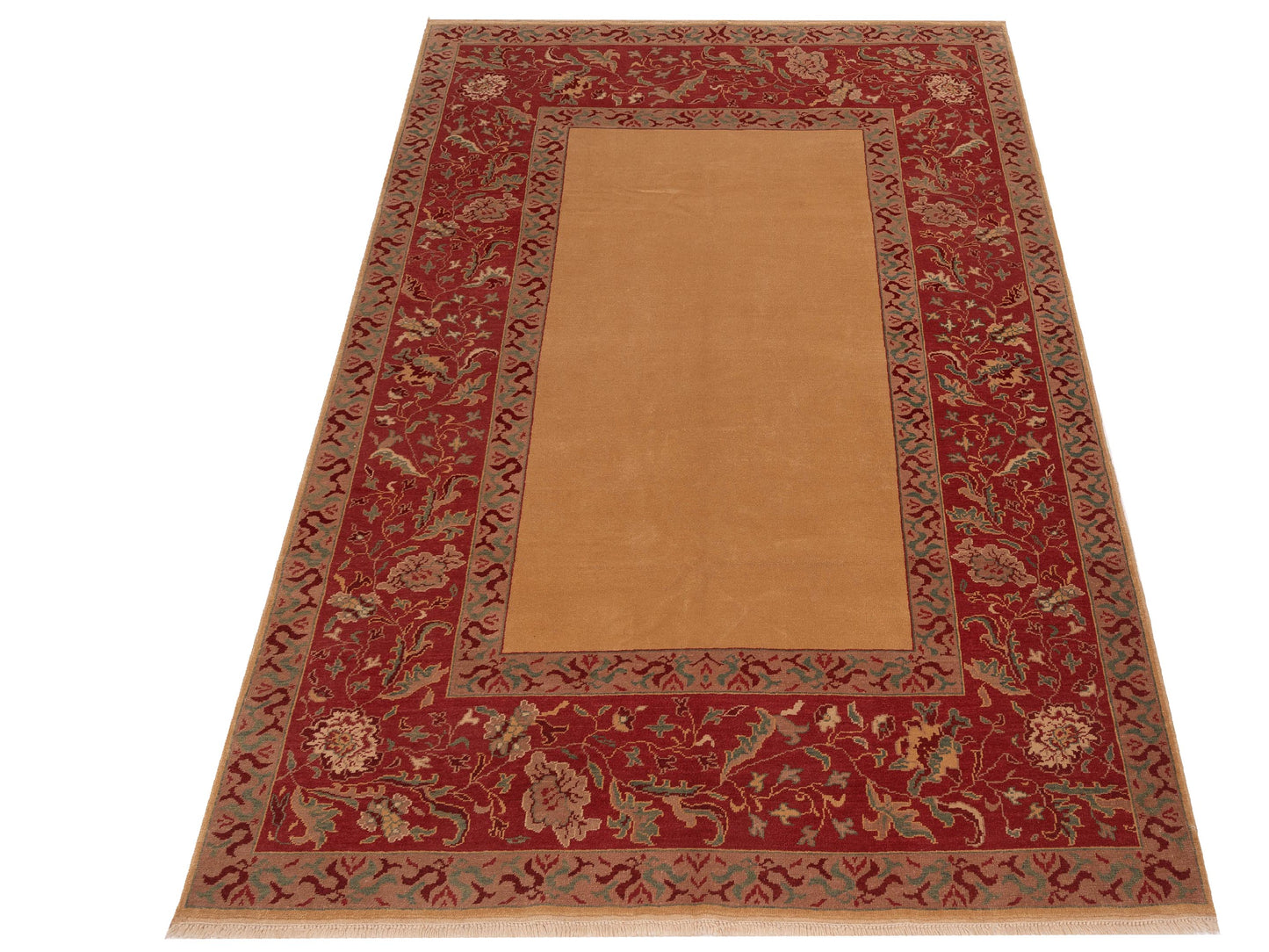 Antique Loom 147344 Gold Red 6.10x9.6 Hand Knotted Rug