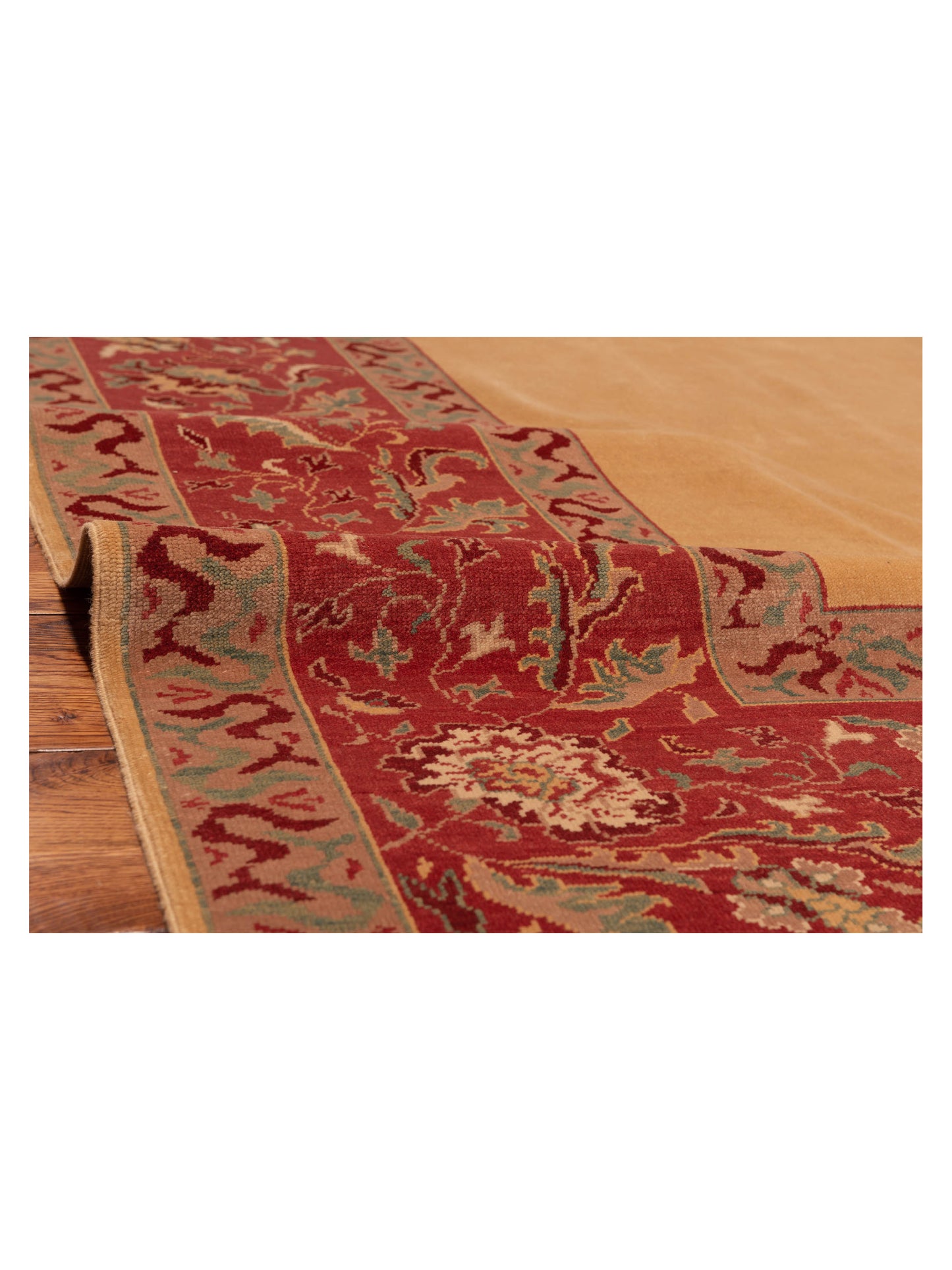 Antique Loom 147344 Gold Red 6.10x9.6 Hand Knotted Rug