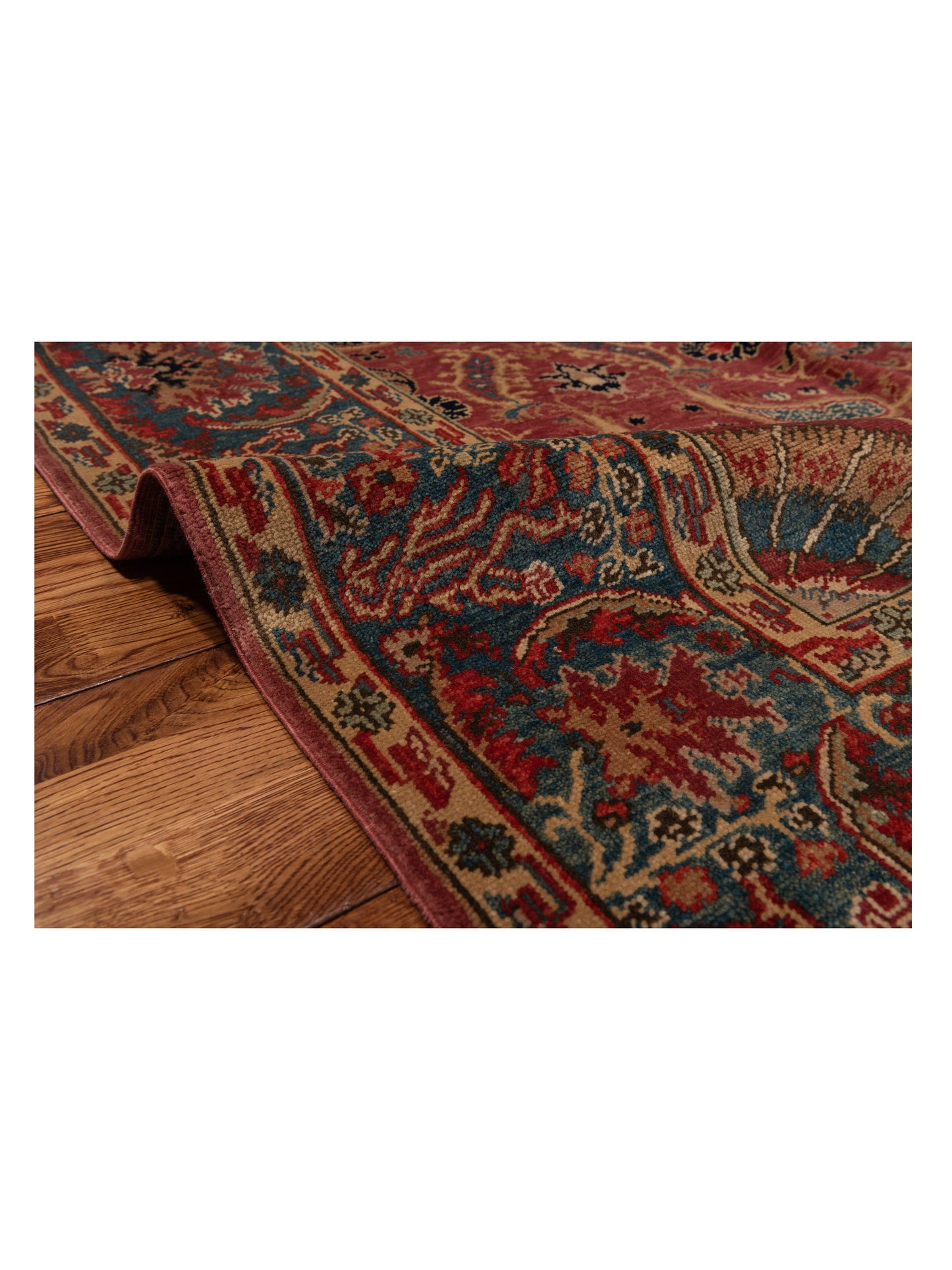 Antique Loom 147346 Rust Blue 6.5x8.1 Hand Knotted Rug