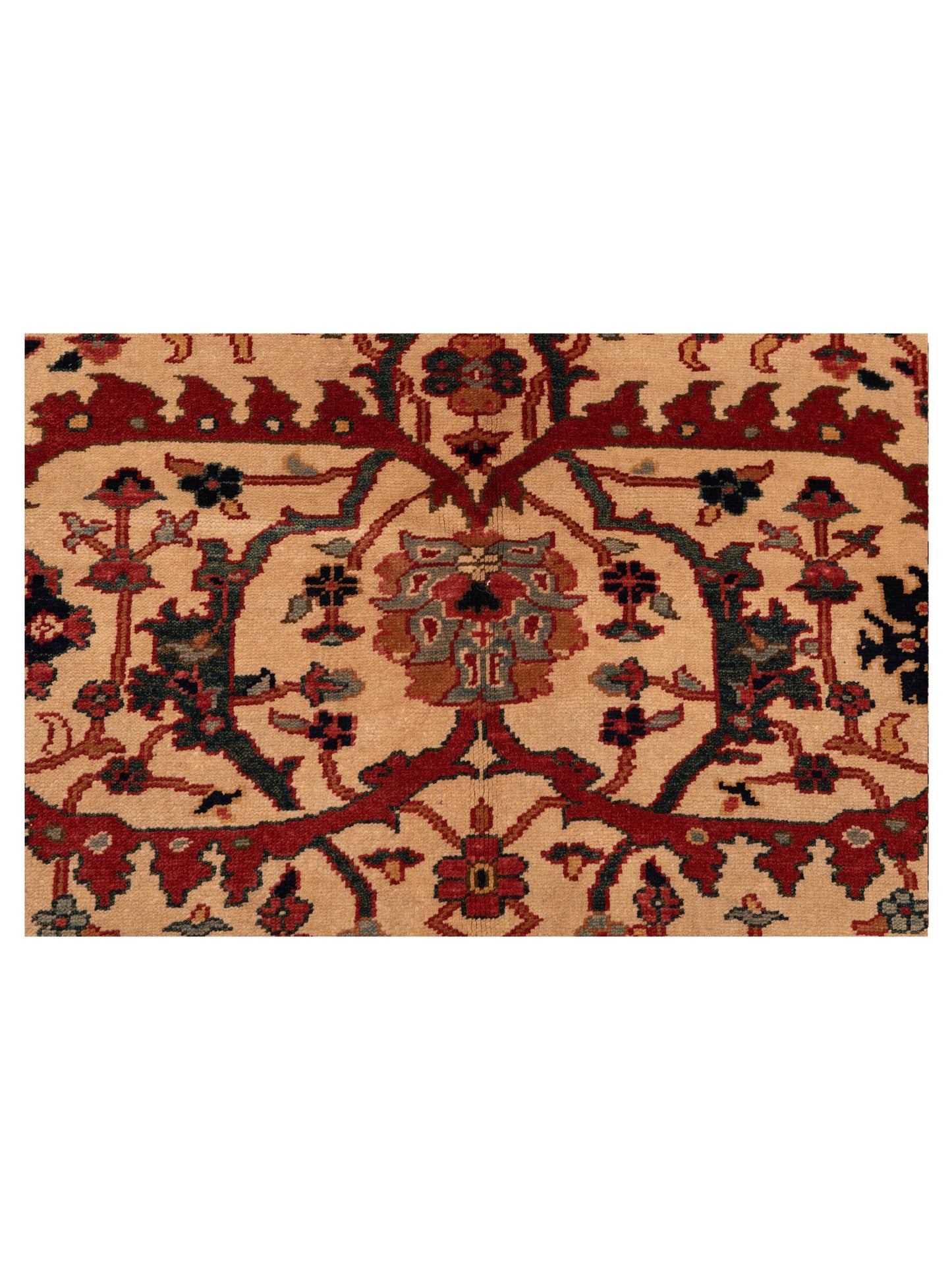 Antique Loom 147349 Ivory Red 5.7x7.11 Hand Knotted Rug
