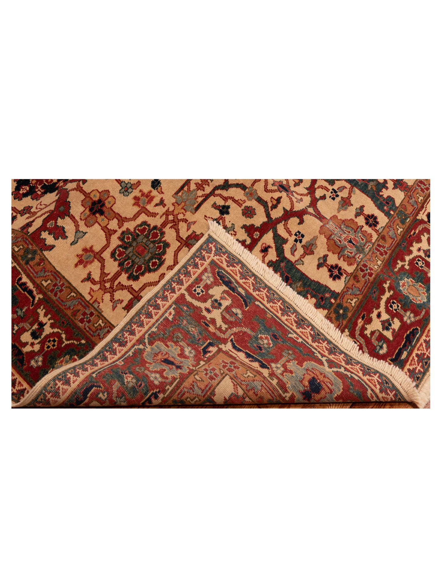 Antique Loom 147349 Ivory Red 5.7x7.11 Hand Knotted Rug