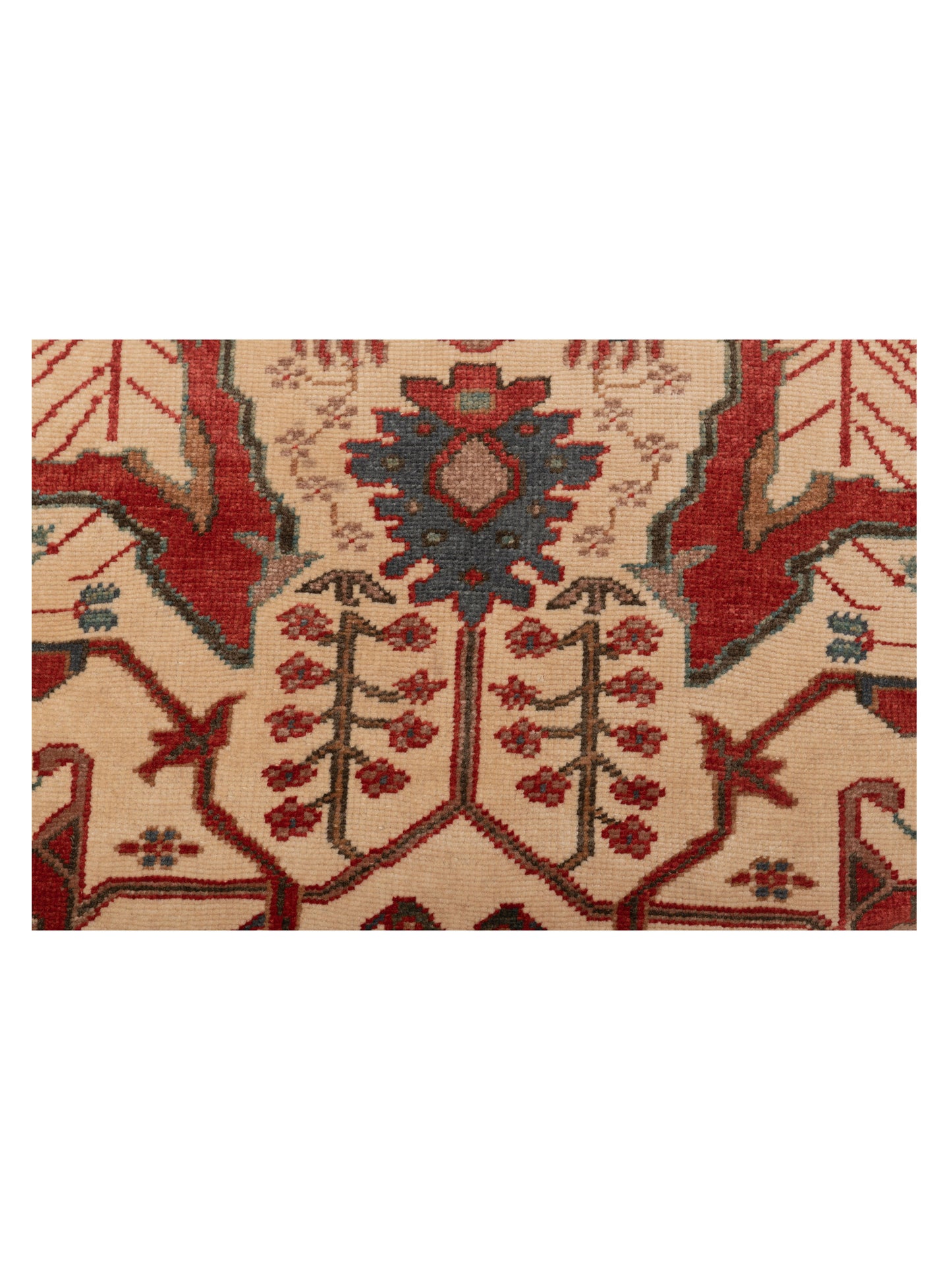 Antique Loom 147354 Ivory Brown 3.2x9.10 Hand Knotted Rug