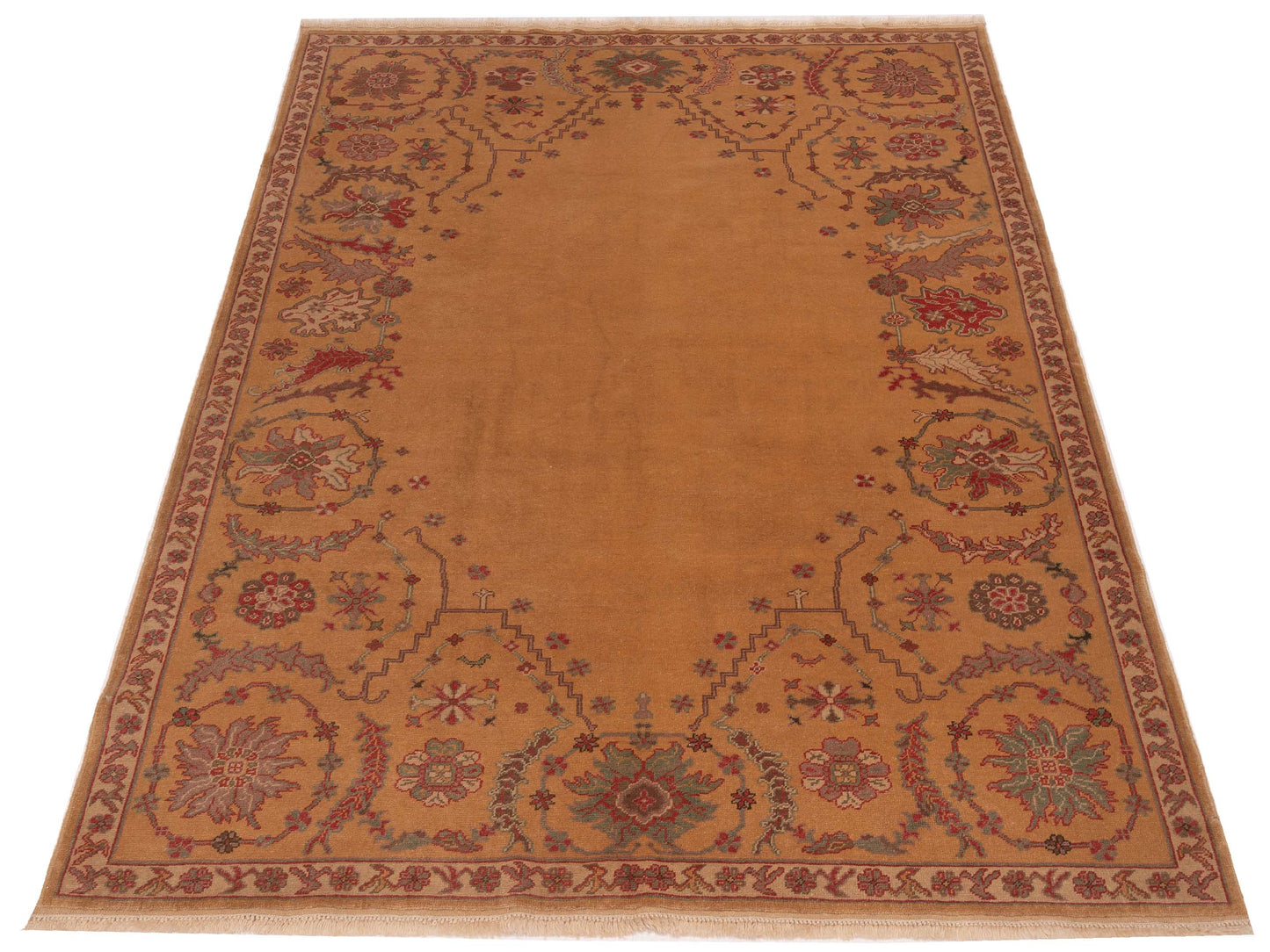 Antique Loom 147356 Gold Gold 5.9x8.4 Hand Knotted Rug