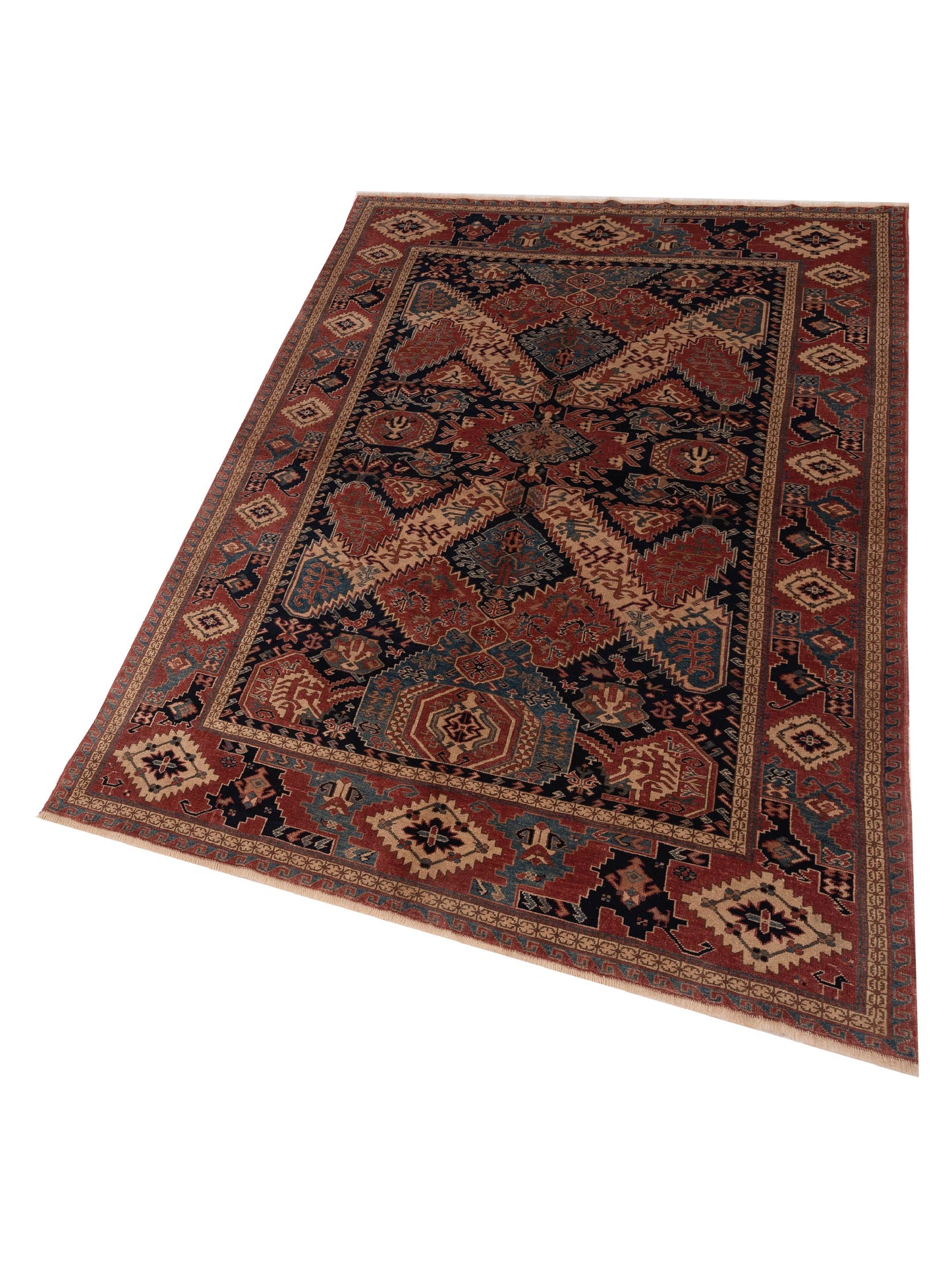 Antique Loom 147357 Navy Red 5.10x8.6 Hand Knotted Rug