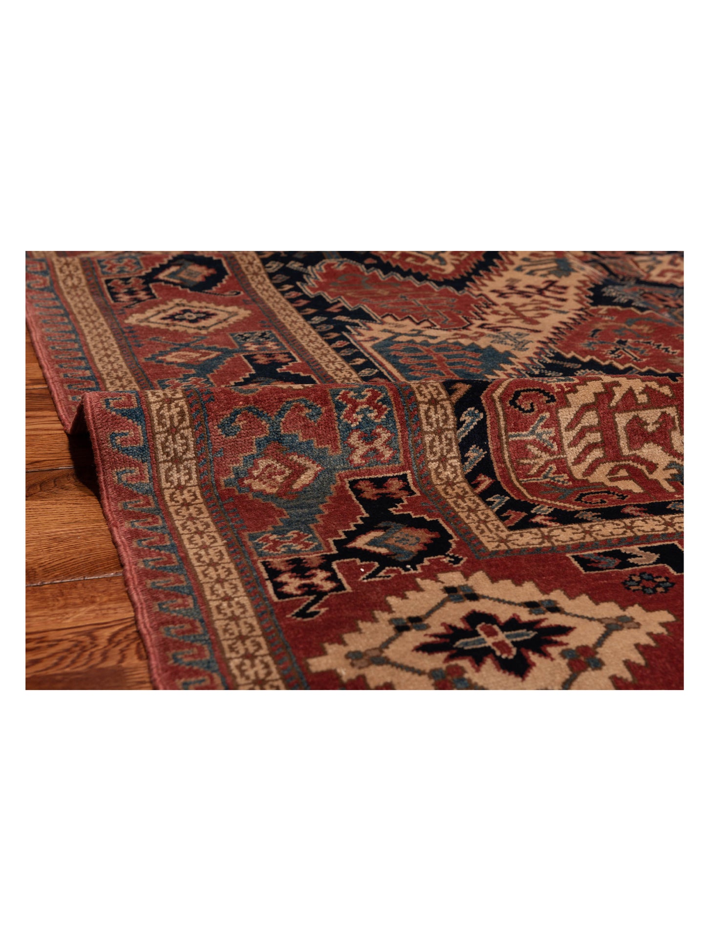 Antique Loom 147357 Navy Red 5.10x8.6 Hand Knotted Rug