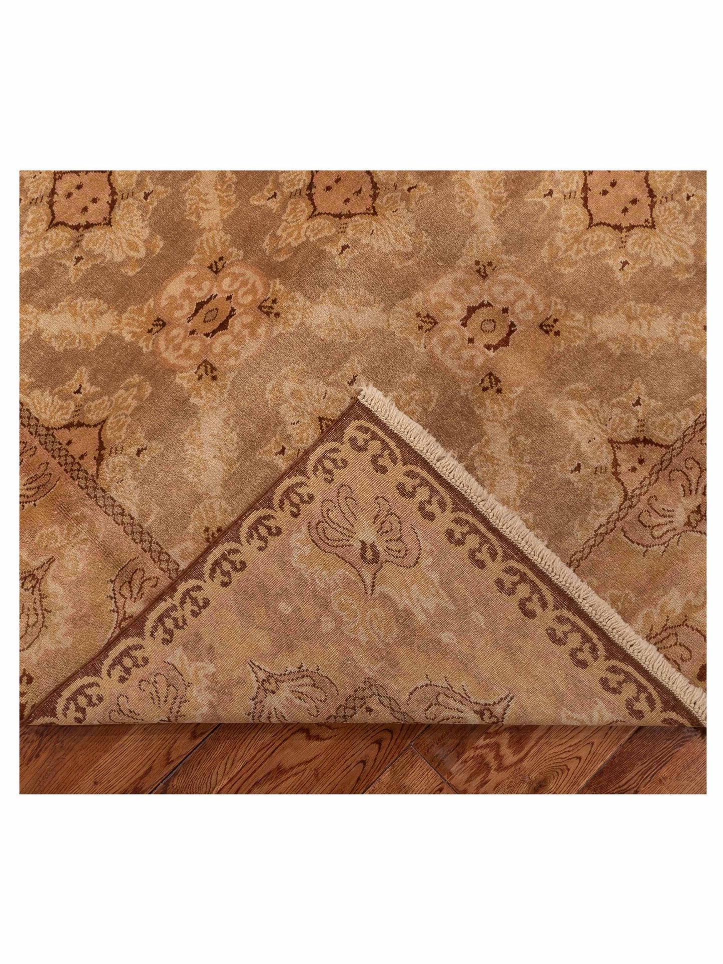 Antique Loom 147362 Olive Brown 5.10x7.11 Hand Knotted Rug