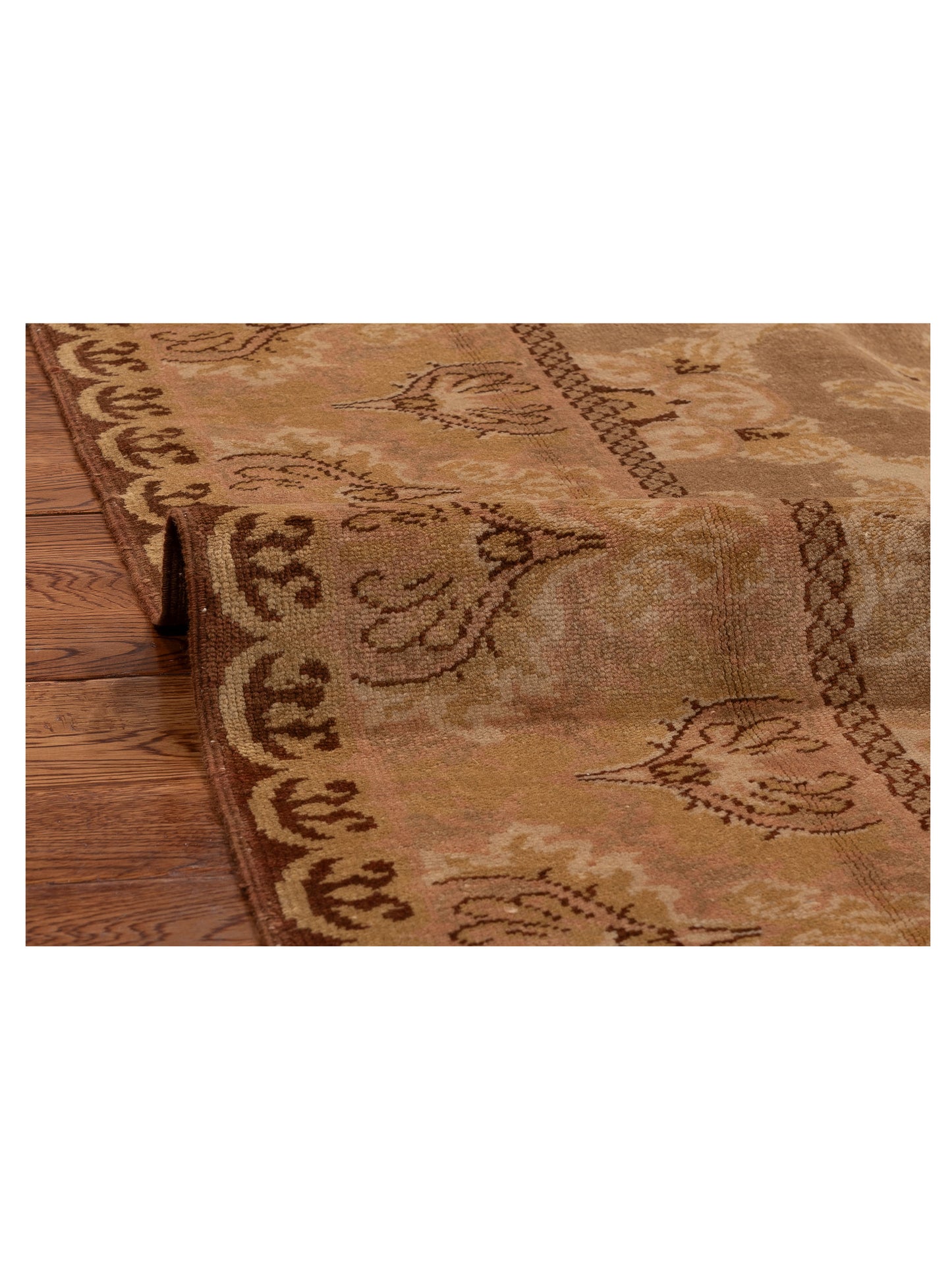 Antique Loom 147362 Olive Brown 5.10x7.11 Hand Knotted Rug