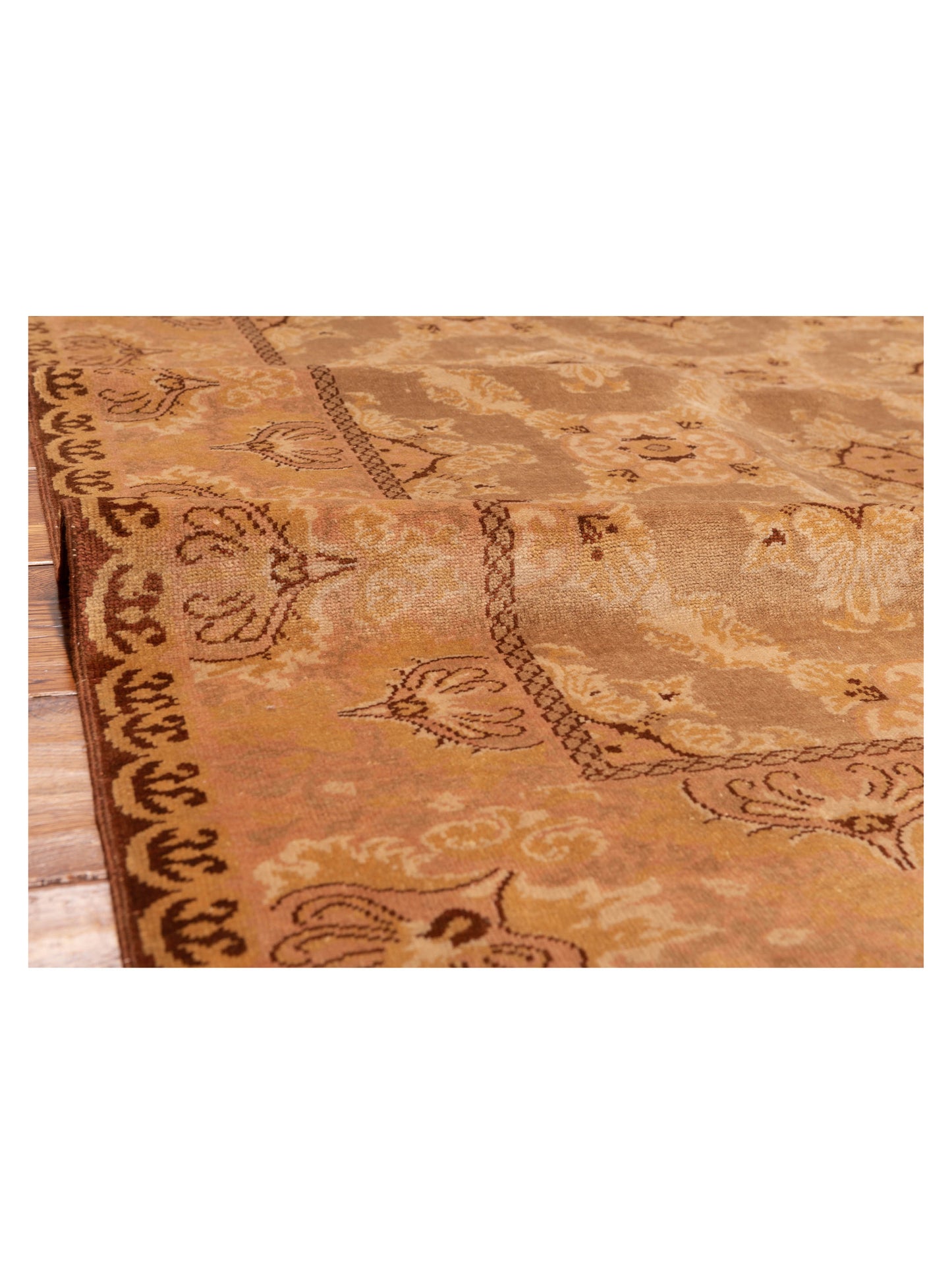 Antique Loom 147362 Olive Brown 5.10x7.11 Hand Knotted Rug