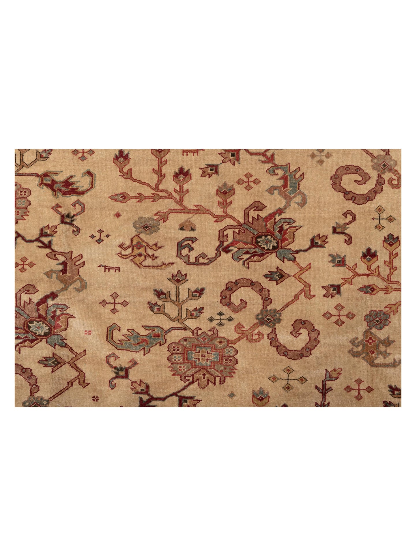 Antique Loom 147366 Ivory Blue 8.6x10 Hand Knotted Rug