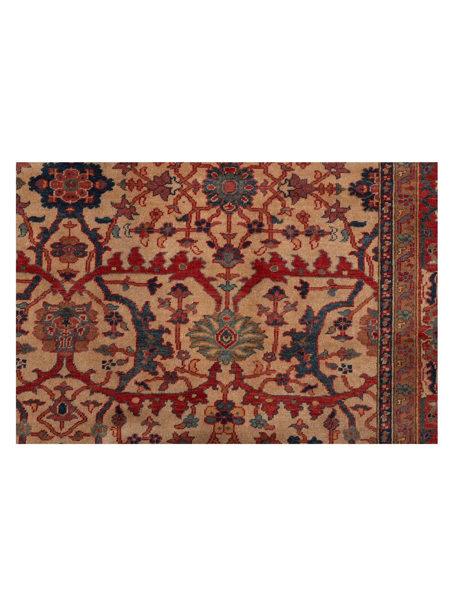 Antique Loom 147380 Beige Red 8.6x9.10 Hand Knotted Rug