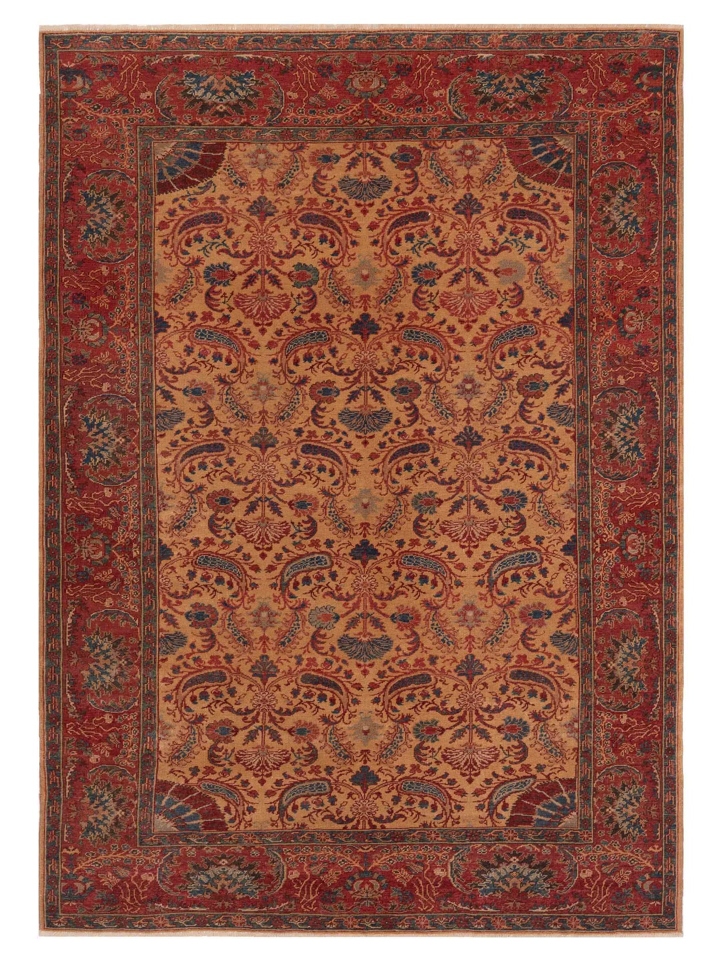 Pasha Antique Loom Gold Red Traditional