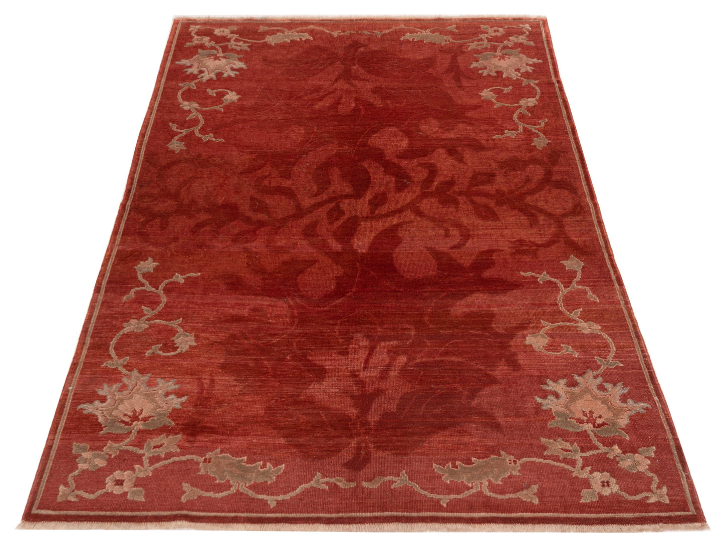Antique Loom 147391 Rust 4.10x7.1 Hand Knotted Rug