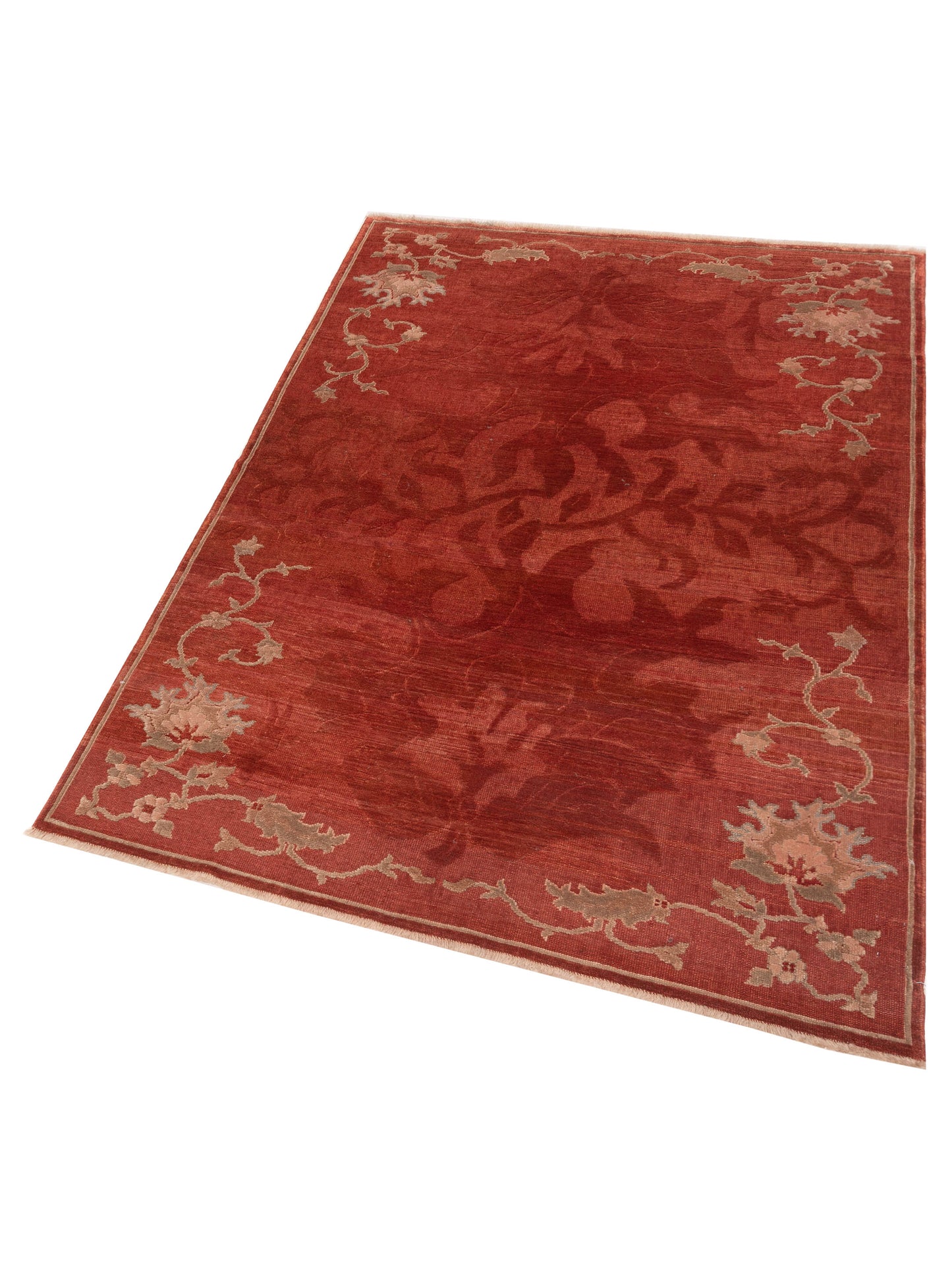 Antique Loom 147391 Rust 4.10x7.1 Hand Knotted Rug