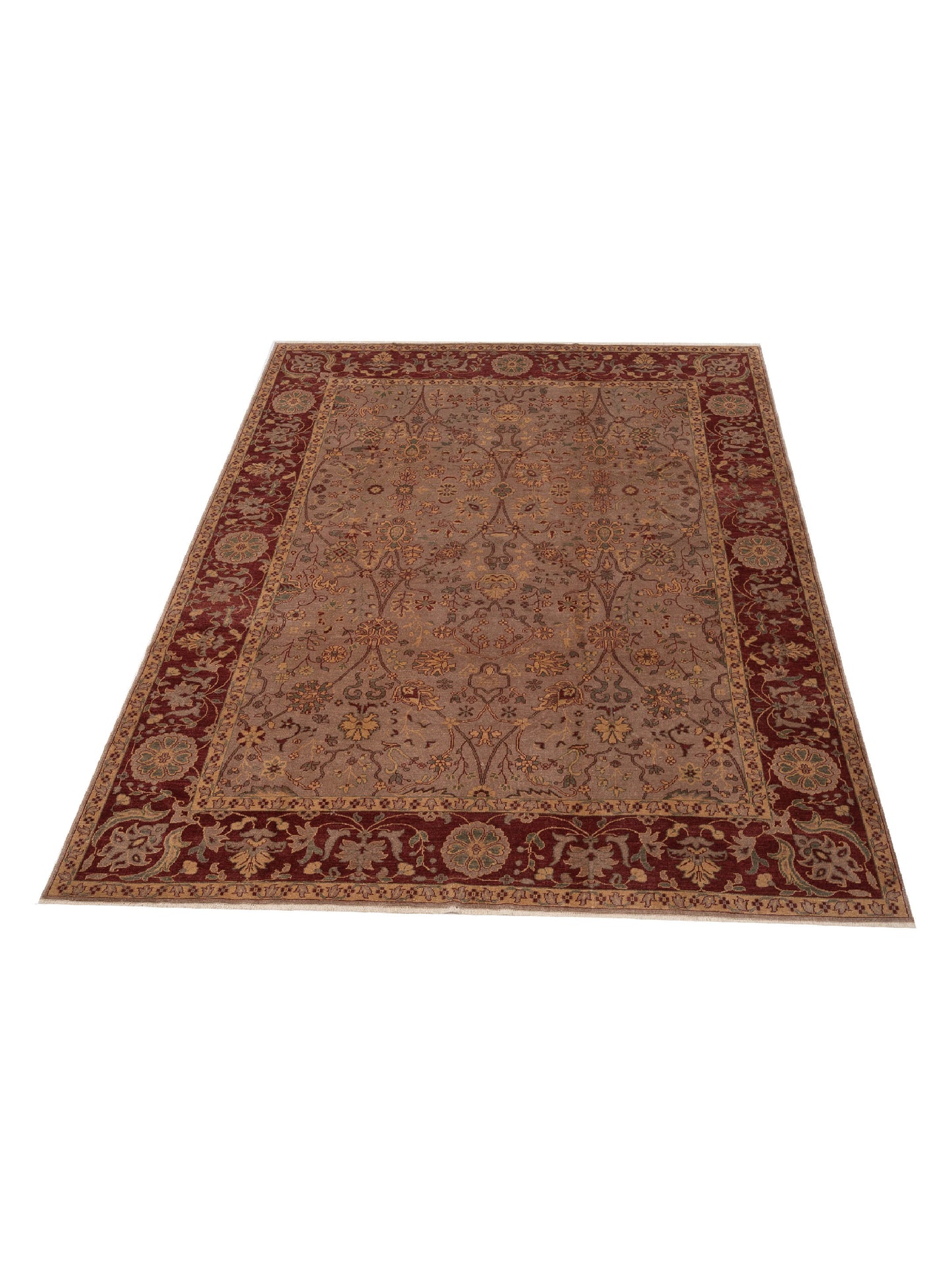 Antique Loom 147394 Brown Red 9.3x12 Hand Knotted Rug