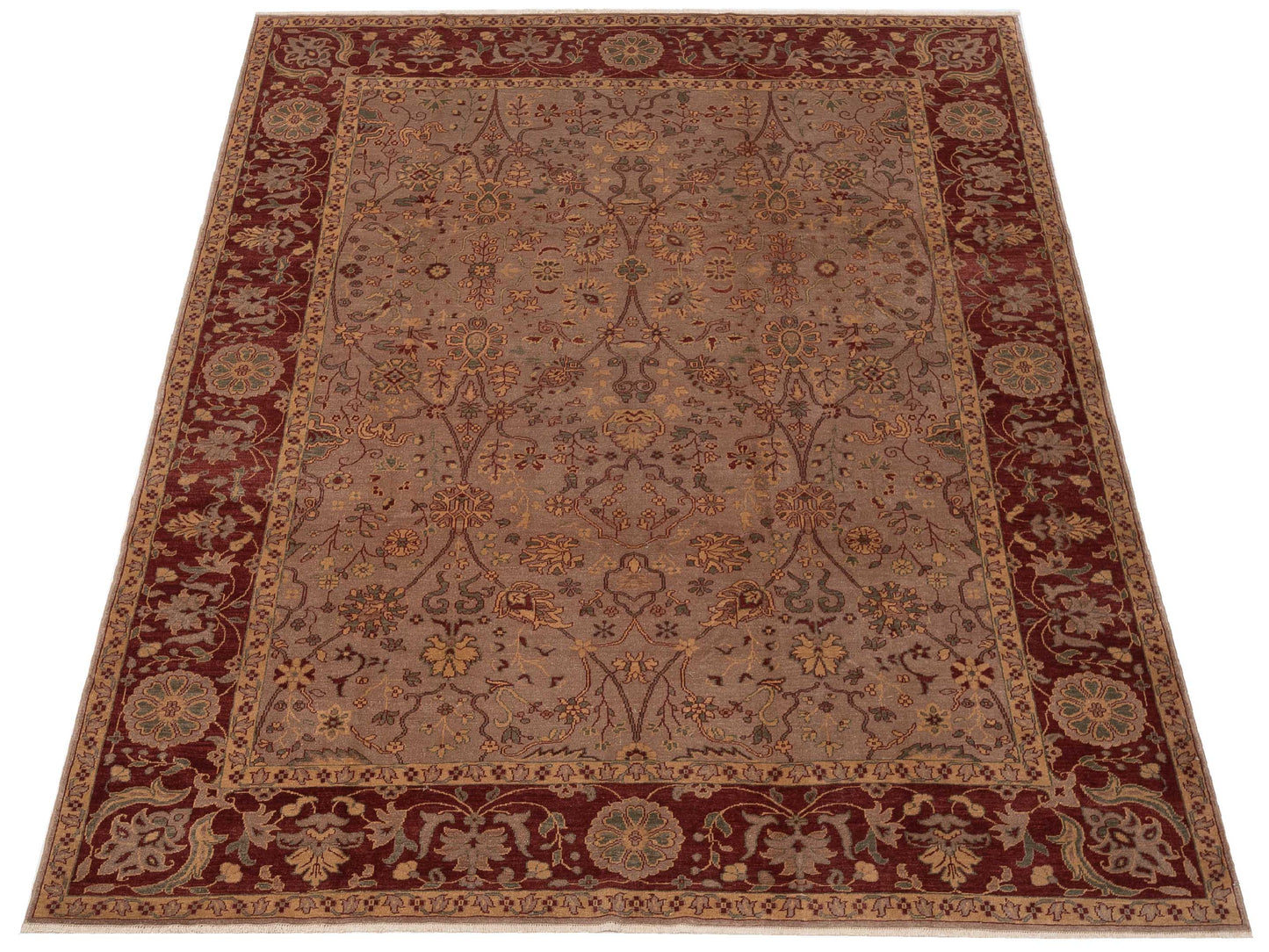 Antique Loom 147394 Brown Red 9.3x12 Hand Knotted Rug