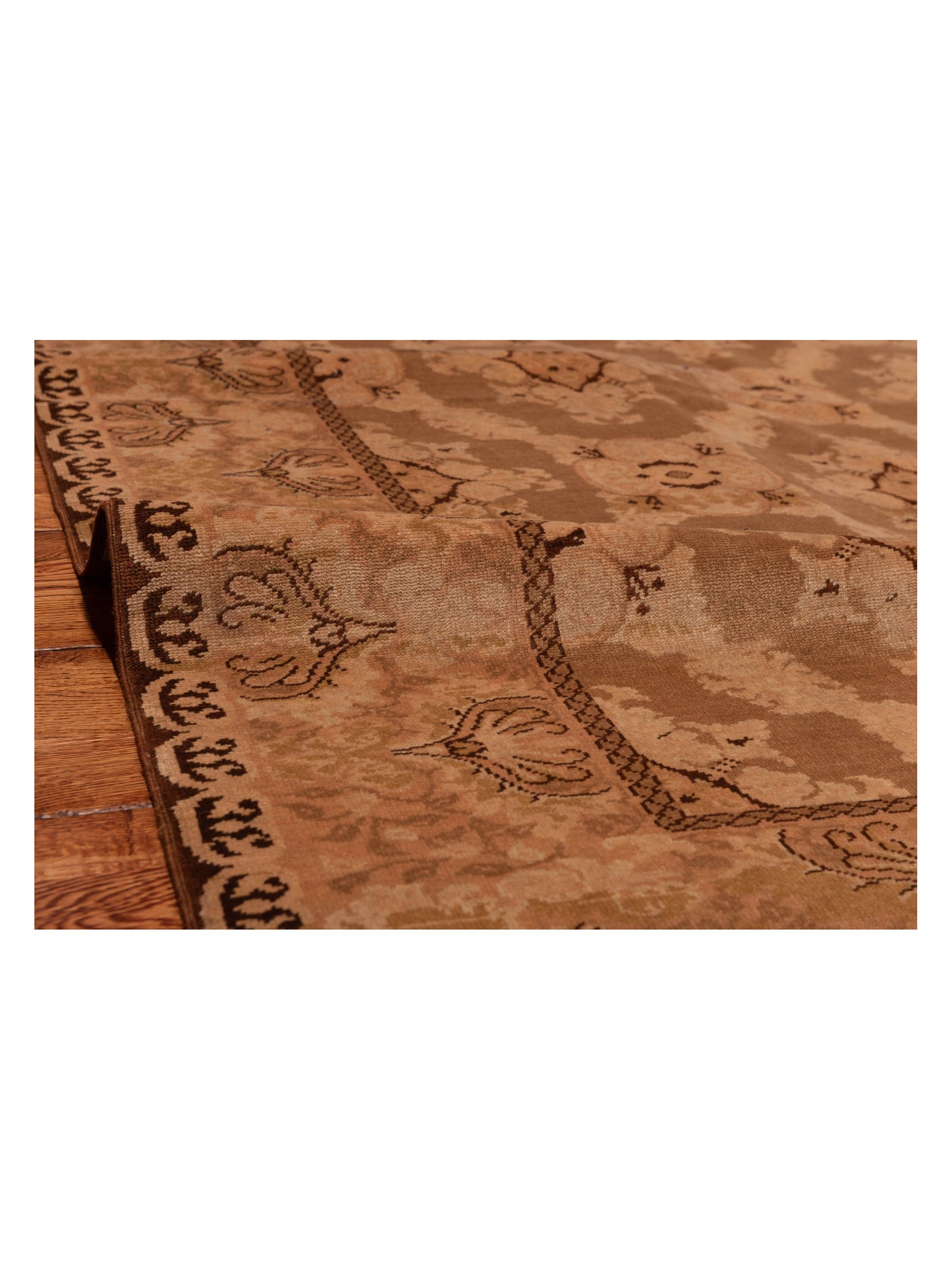 Antique Loom 147396 Olive Brown 5.9x7.10 Hand Knotted Rug