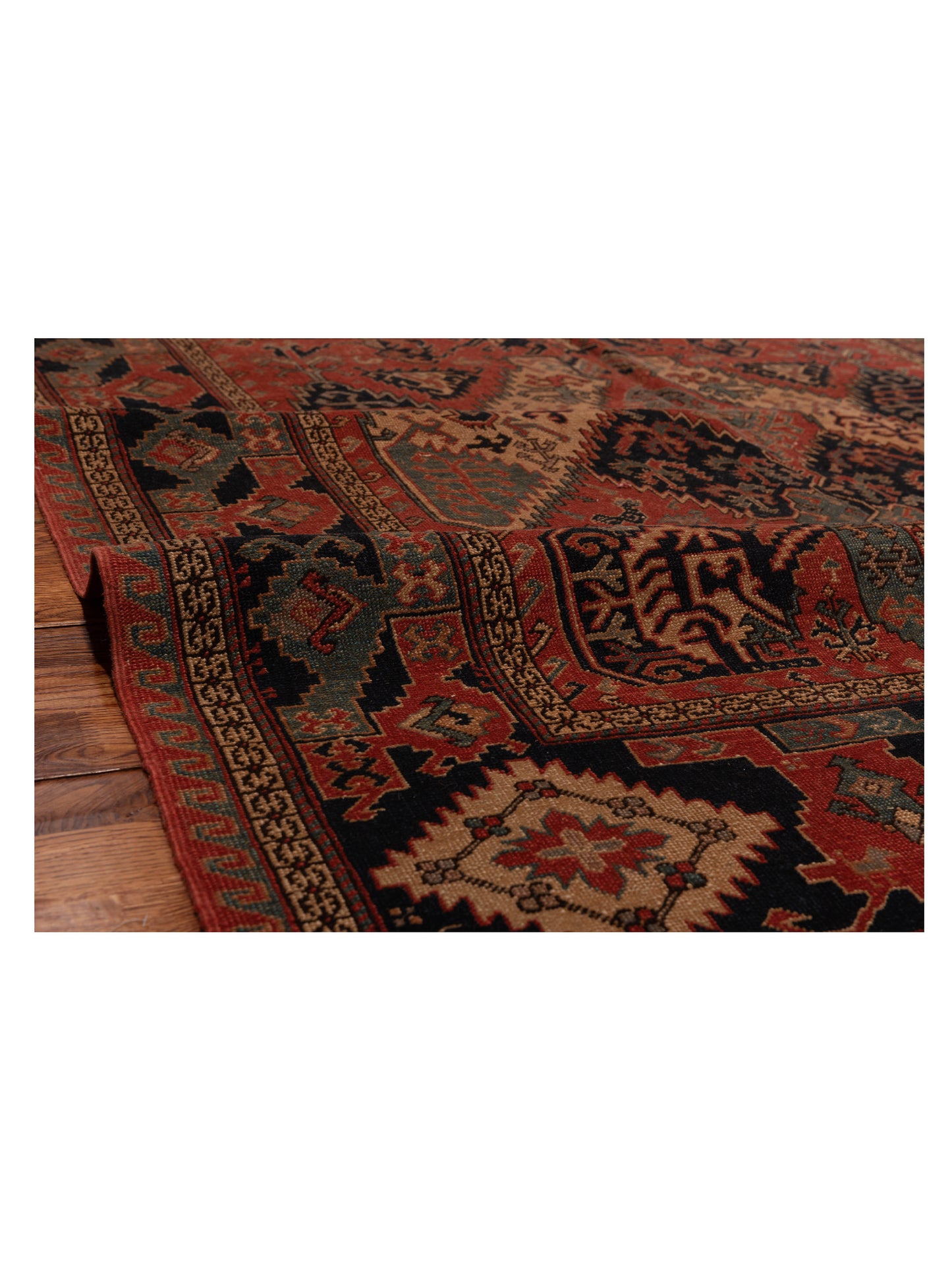 Antique Loom 147398 Rust Navy 5.9x10.1 Hand Knotted Rug