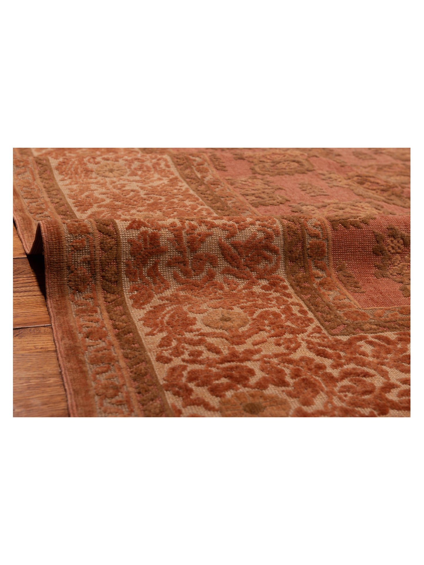 Antique Loom 147402 Pink Ivory 6.8x7.9 Hand Knotted Rug