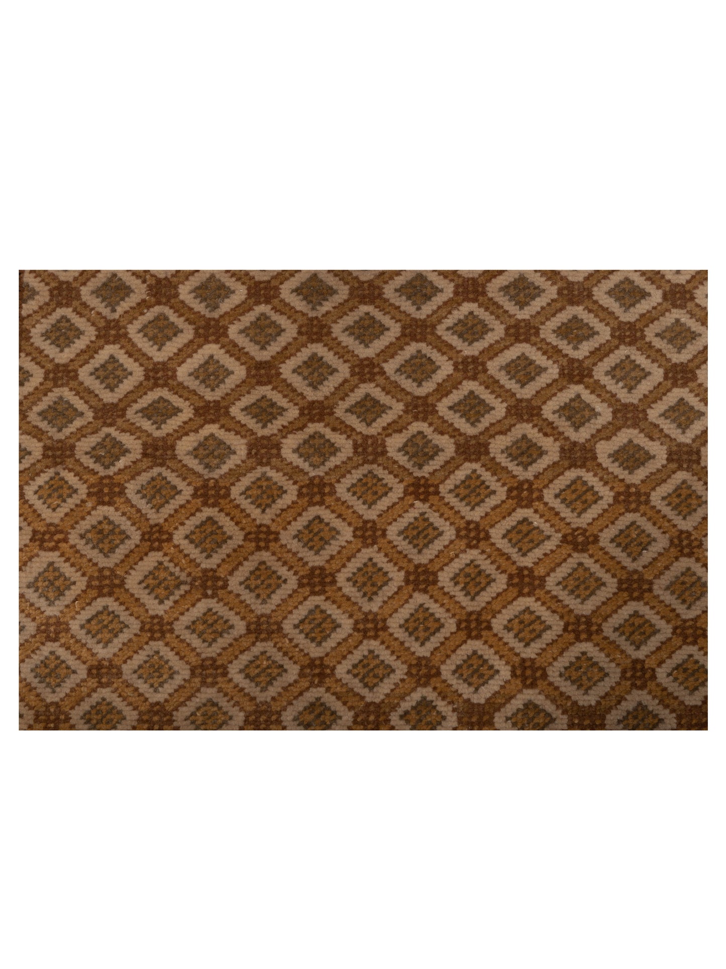 Antique Loom 147408 Brown Ivory 3x10.11 Hand Knotted Rug