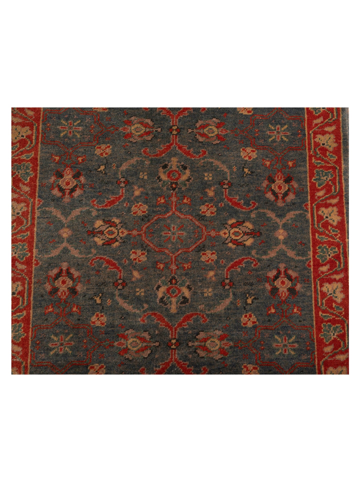 Antique Loom 147411 Blue Red 2.7x8.1 Hand Knotted Rug