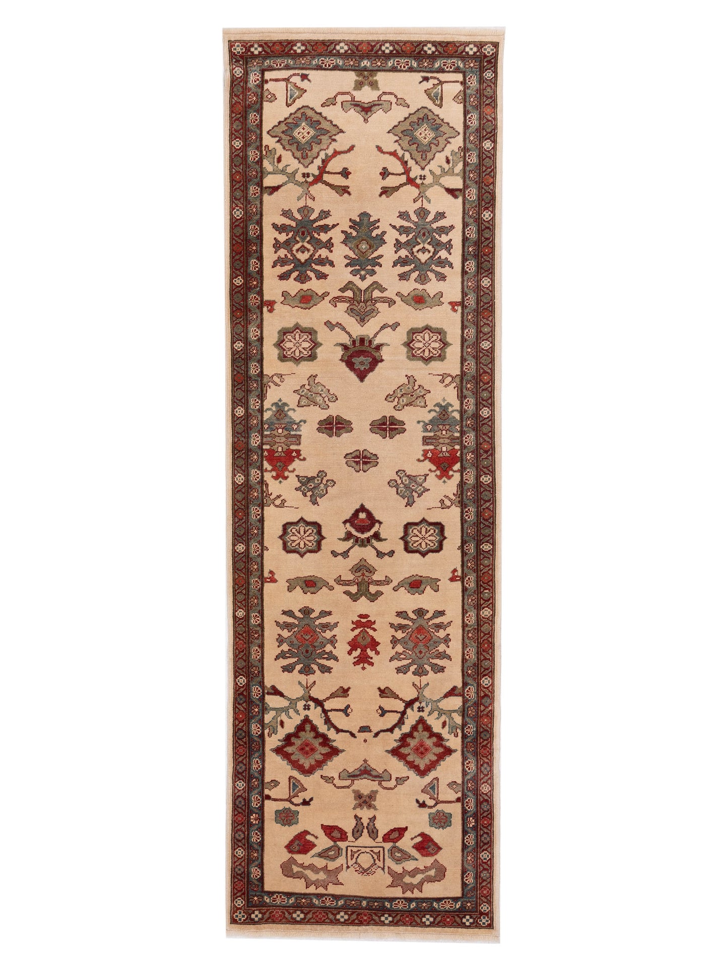 Pasha Antique Loom Ivory Green Transitional