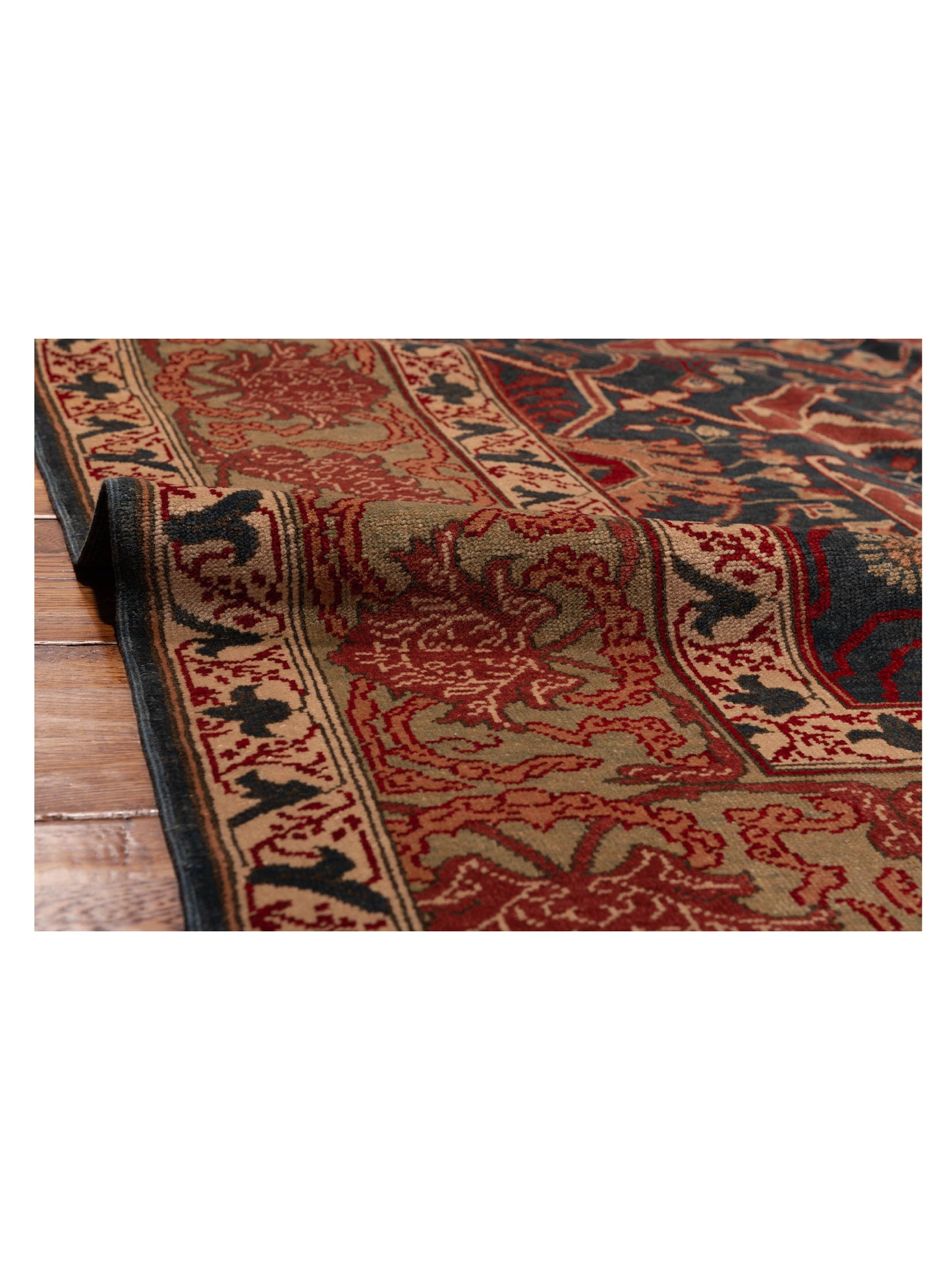 Antique Loom 147417 Navy Silver 6.10x8.3 Hand Knotted Rug