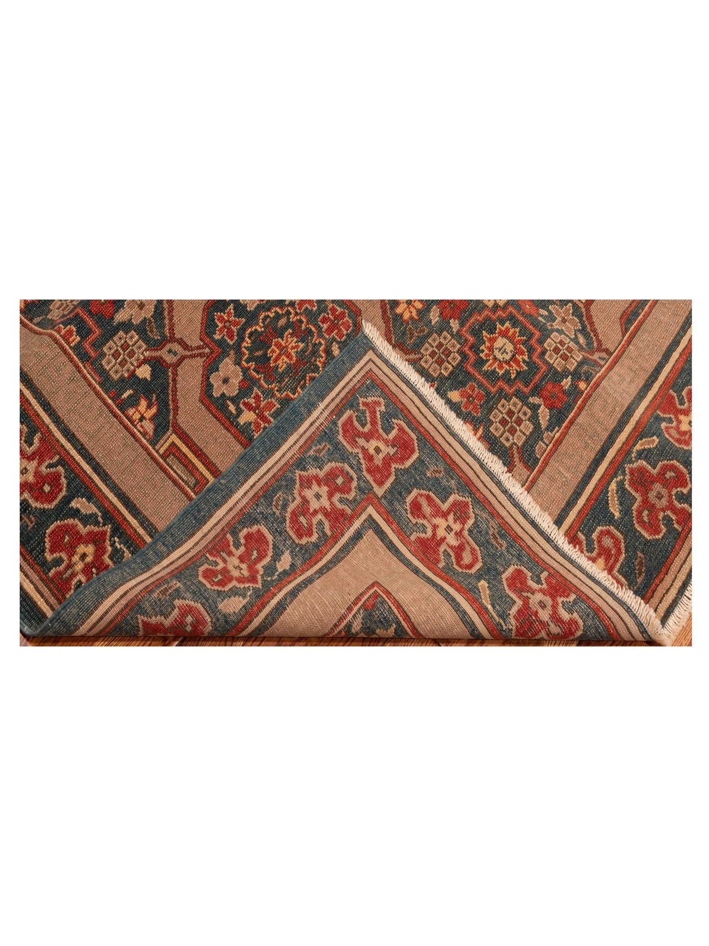 Antique Loom 147419 Camel Blue 4.10x7.5 Hand Knotted Rug