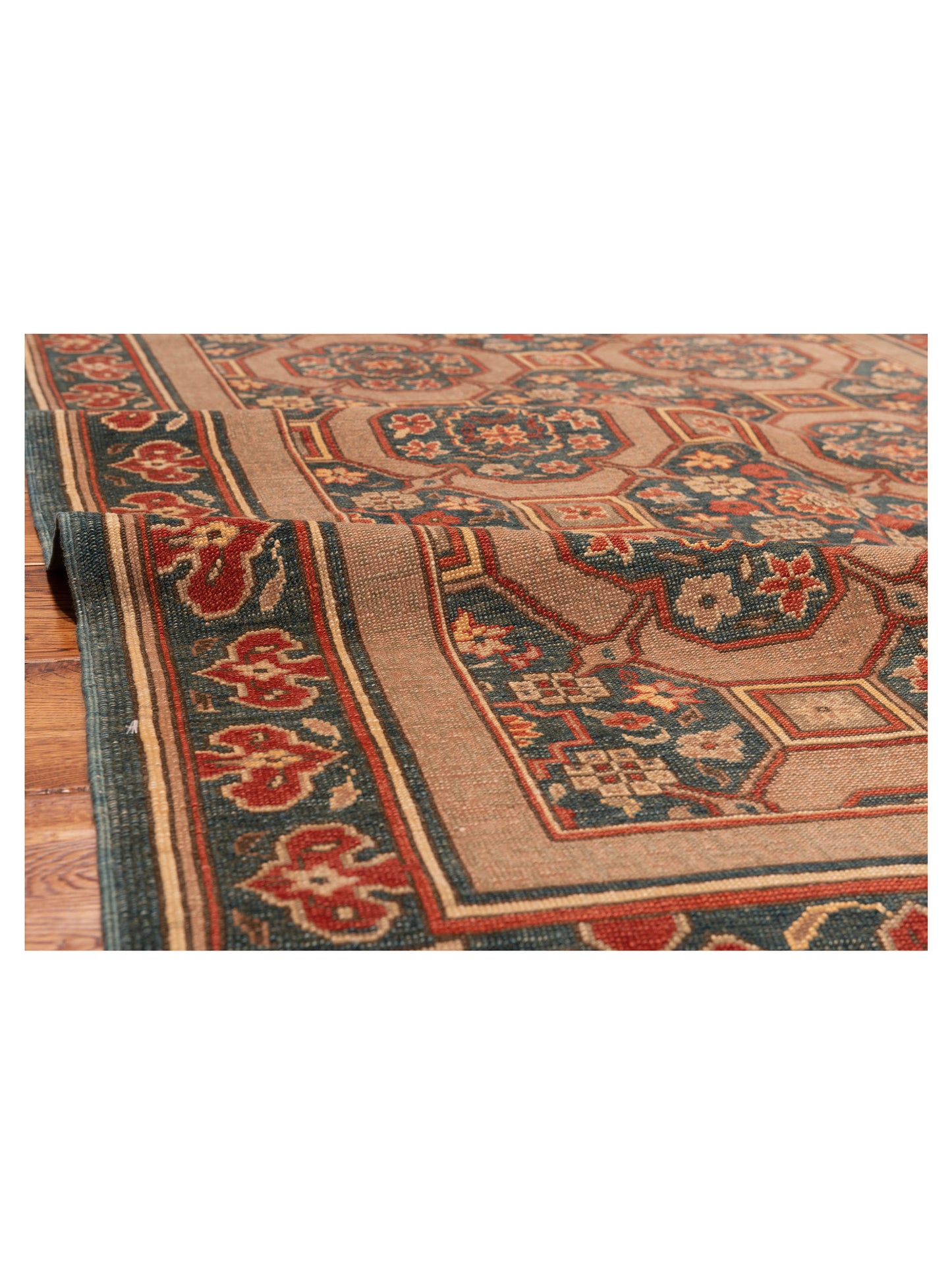 Antique Loom 147419 Camel Blue 4.10x7.5 Hand Knotted Rug
