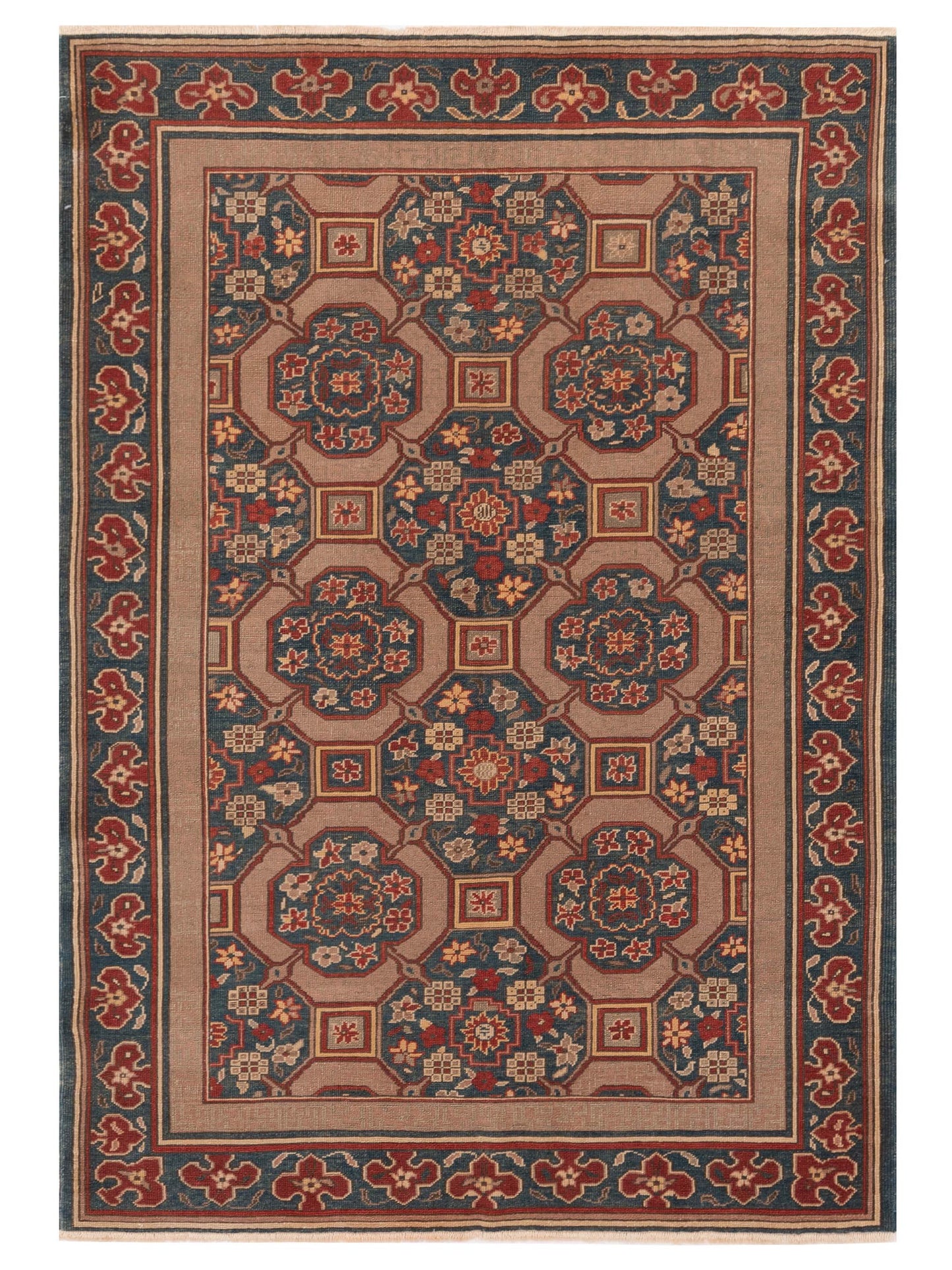 Pasha Antique Loom Camel Blue Traditional