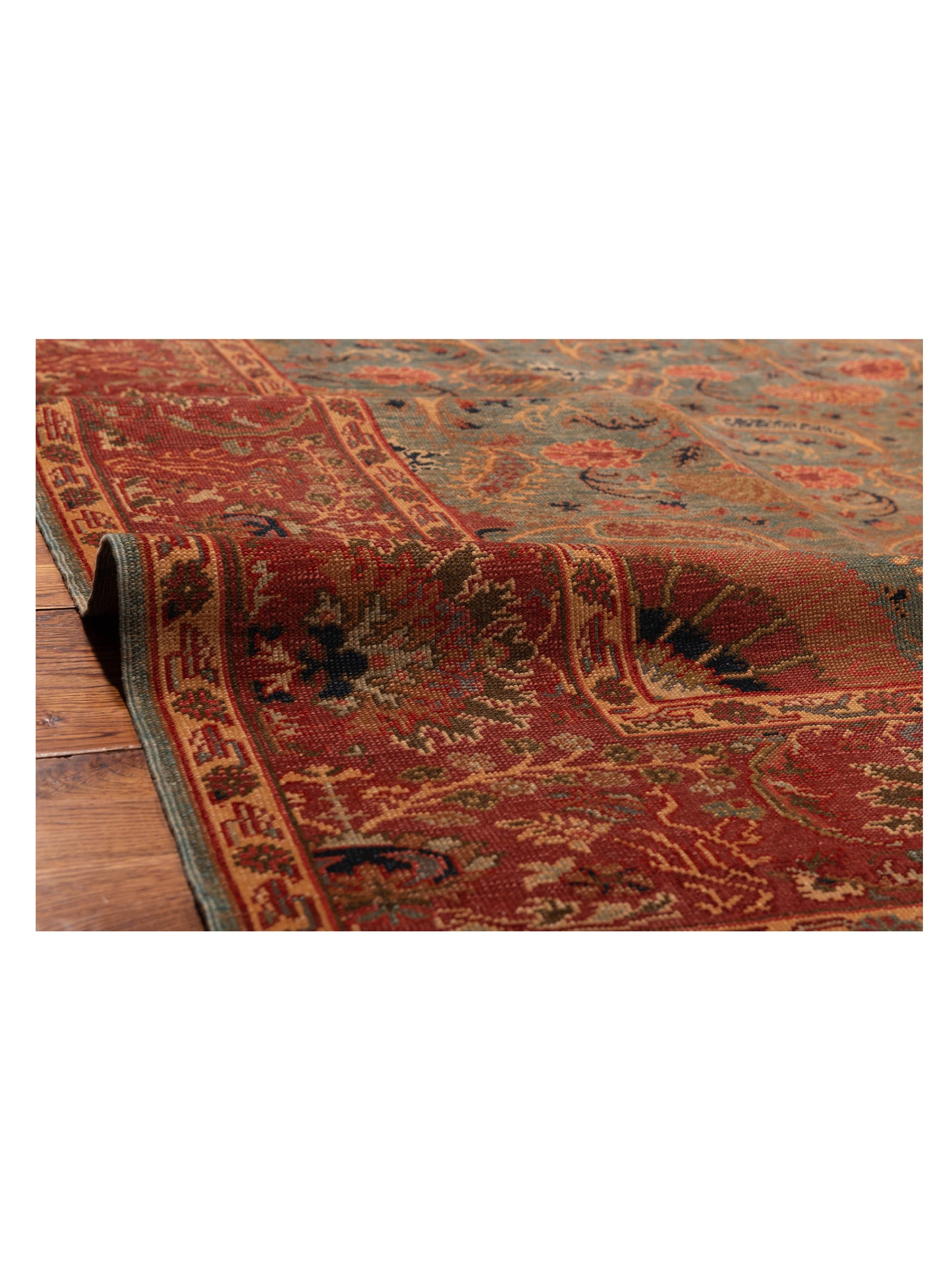 Antique Loom 147422 Blue Rust 6.10x7.10 Hand Knotted Rug