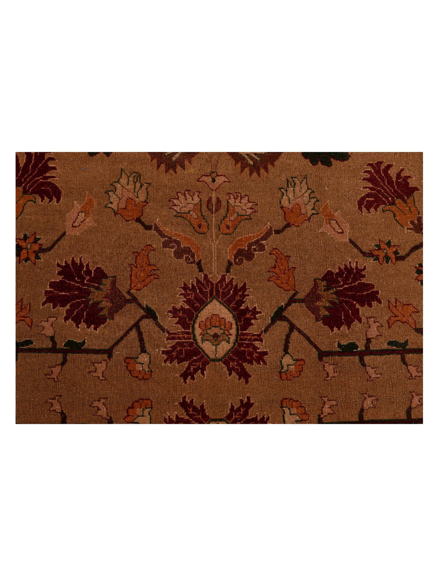 Turkish Elvan 147426 Brown Red 6.9x9.6 Hand Knotted Rug