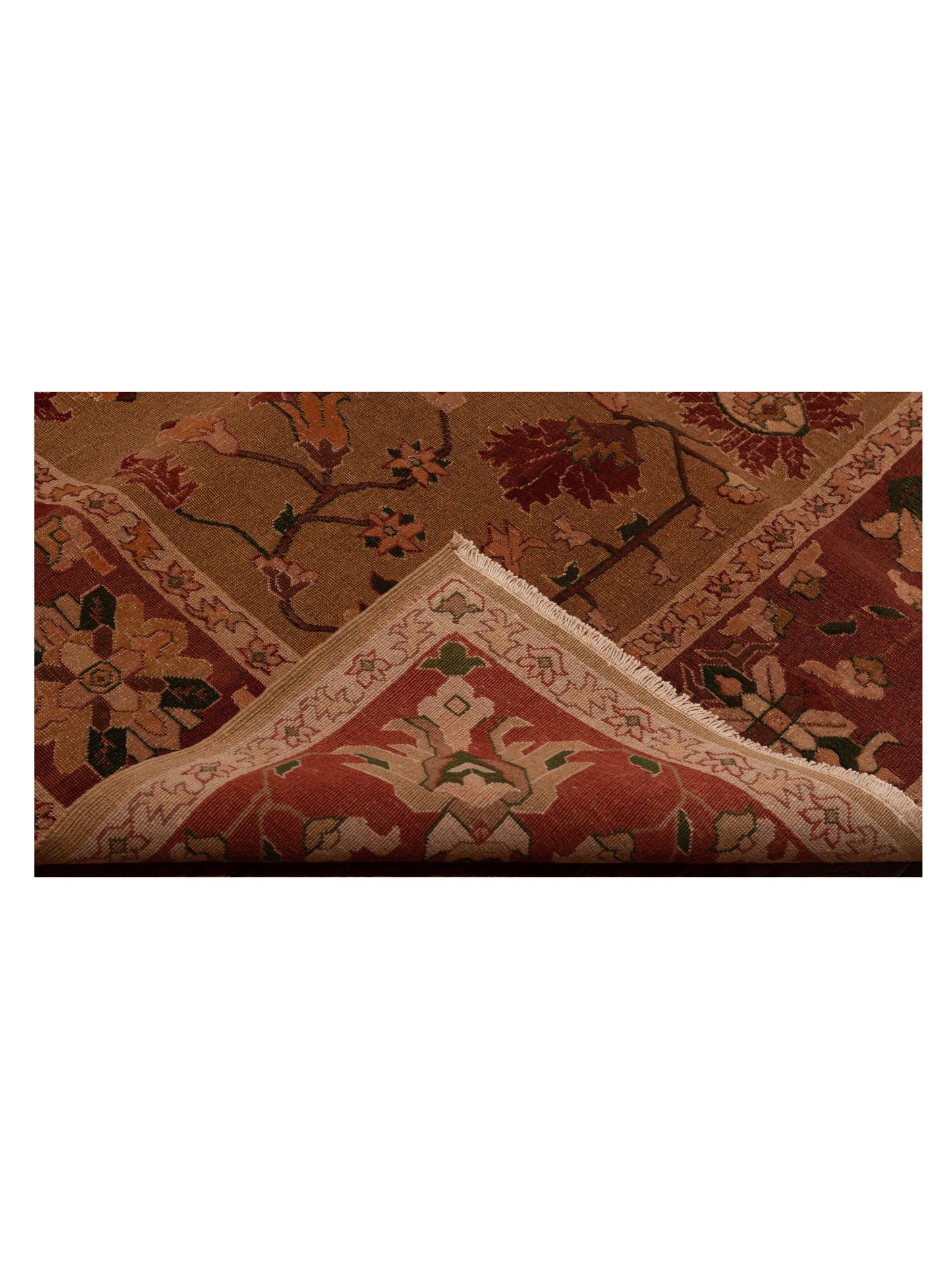 Turkish Elvan 147426 Brown Red 6.9x9.6 Hand Knotted Rug
