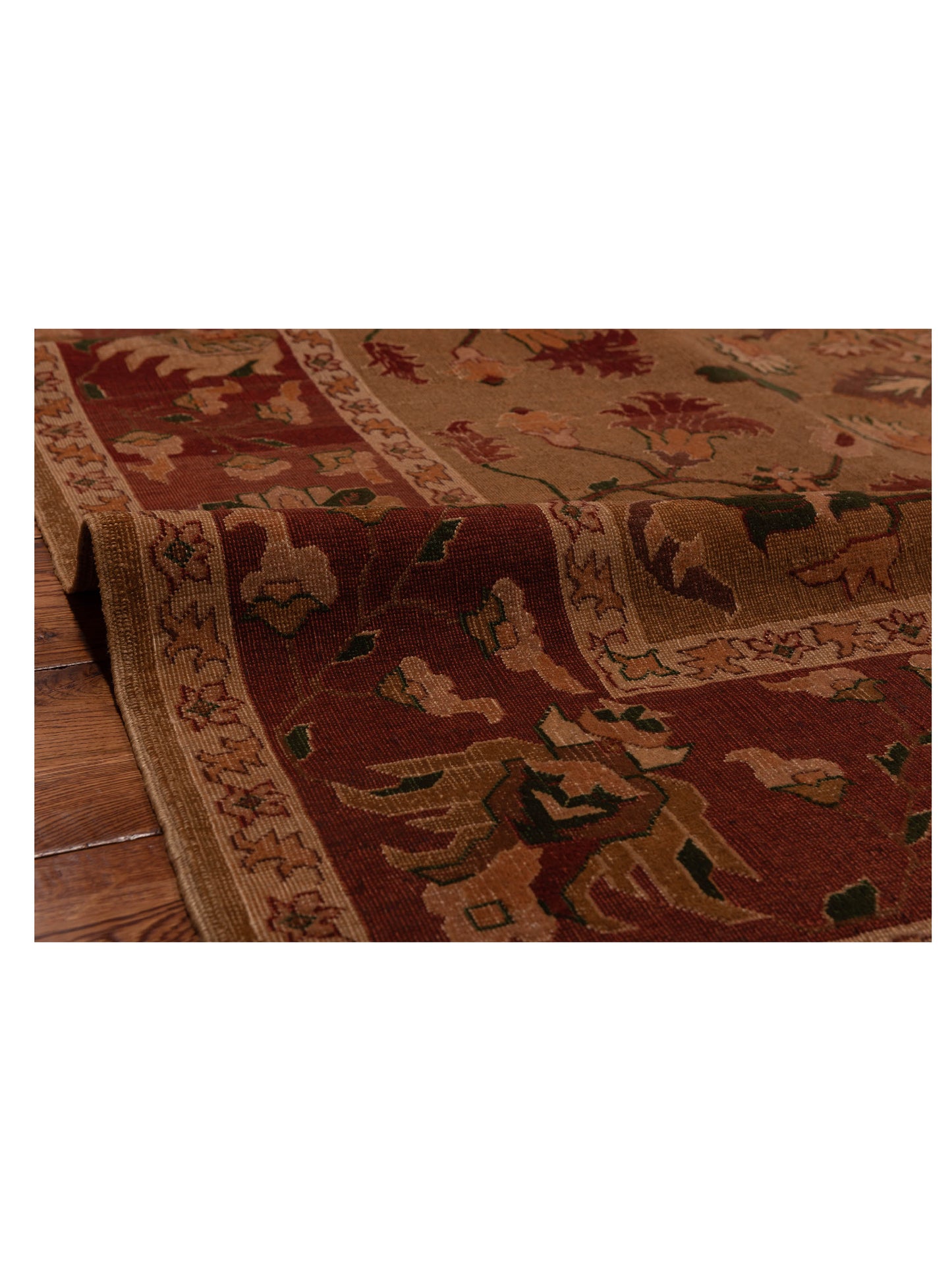 Turkish Elvan 147426 Brown Red 6.9x9.6 Hand Knotted Rug
