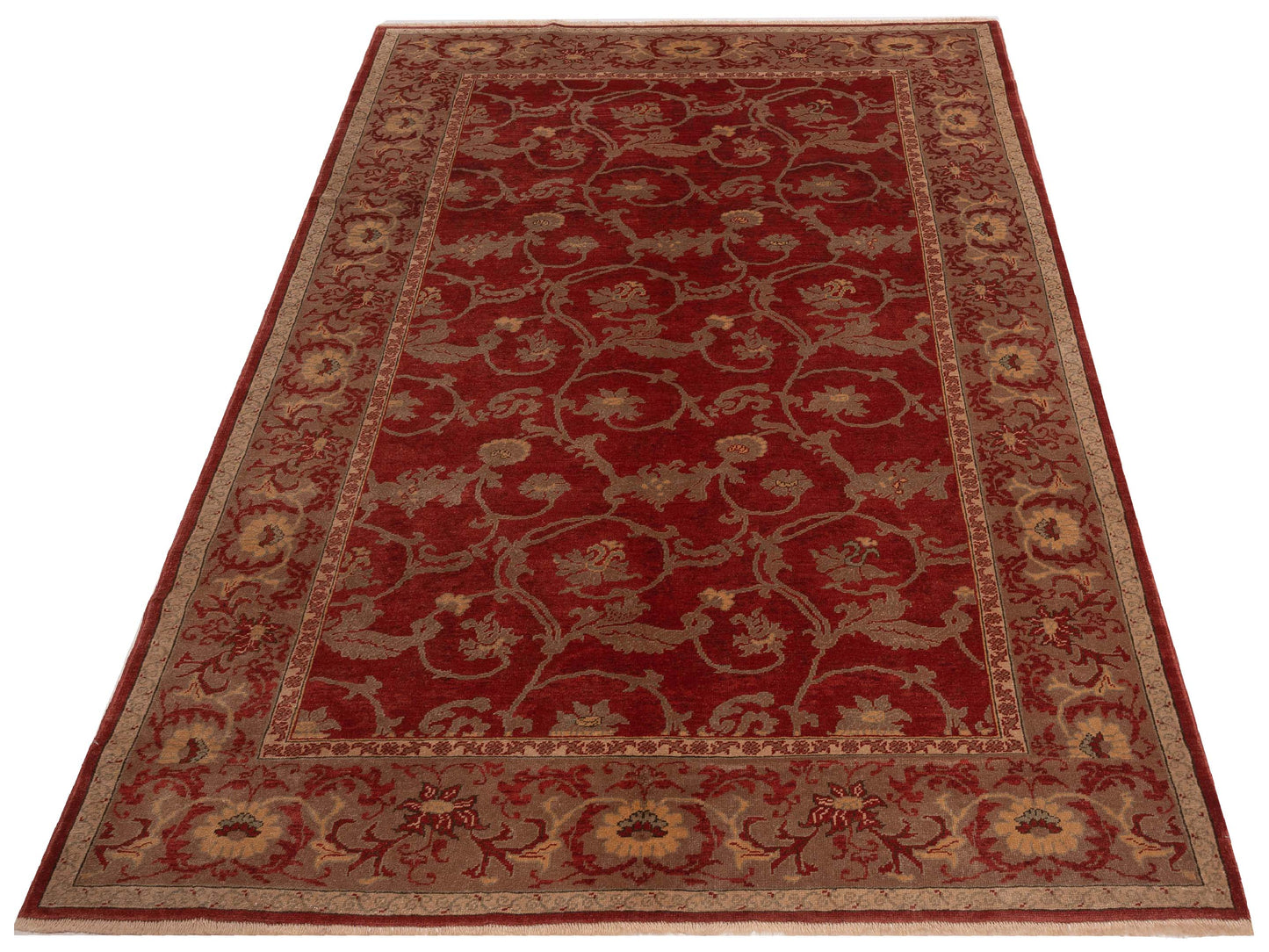 Antique Loom 147427 Red Brown 6.8x9.7 Hand Knotted Rug