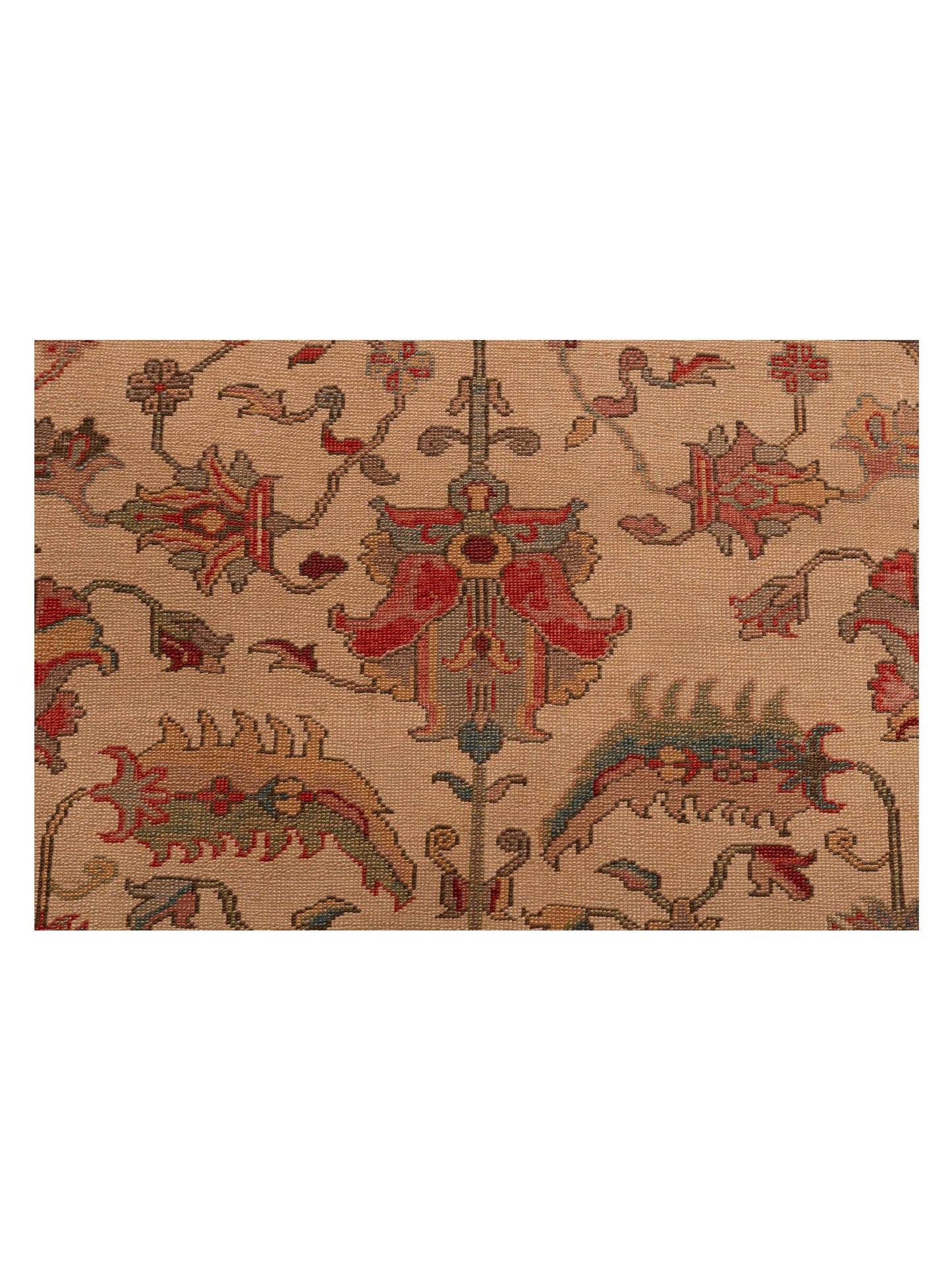 Antique Loom 147429 Beige Pink 5.6x7.11 Hand Knotted Rug