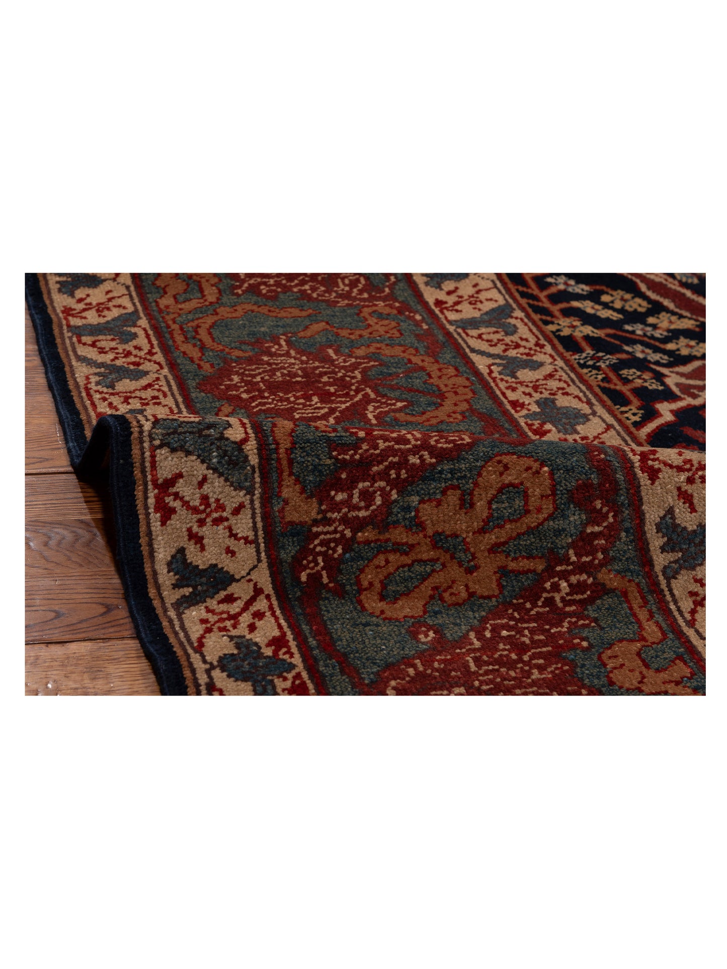 Antique Loom 147431 Navy Blue 9.4x12 Hand Knotted Rug