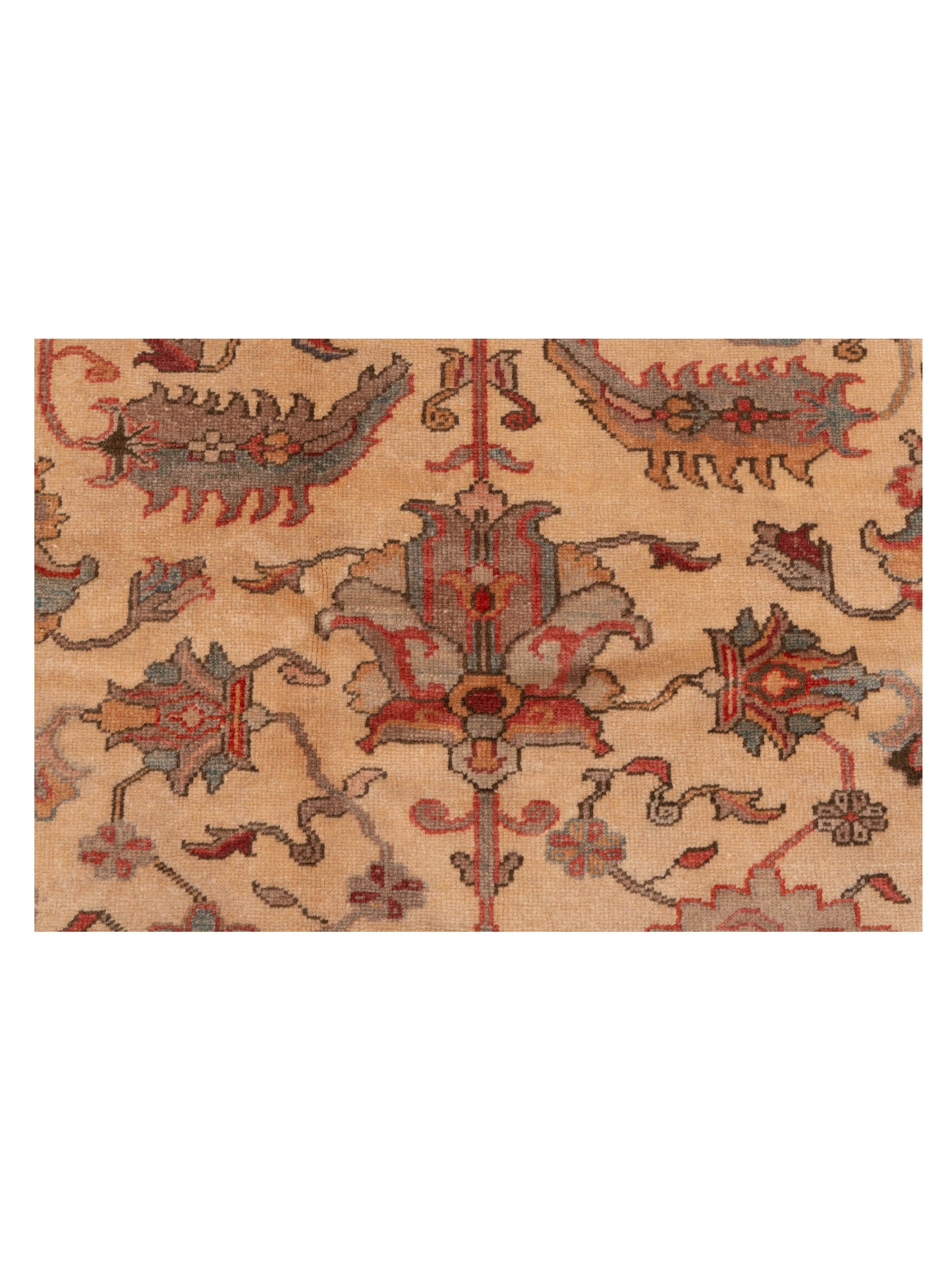 Antique Loom 147432 Beige Red 5.7x7.9 Hand Knotted Rug