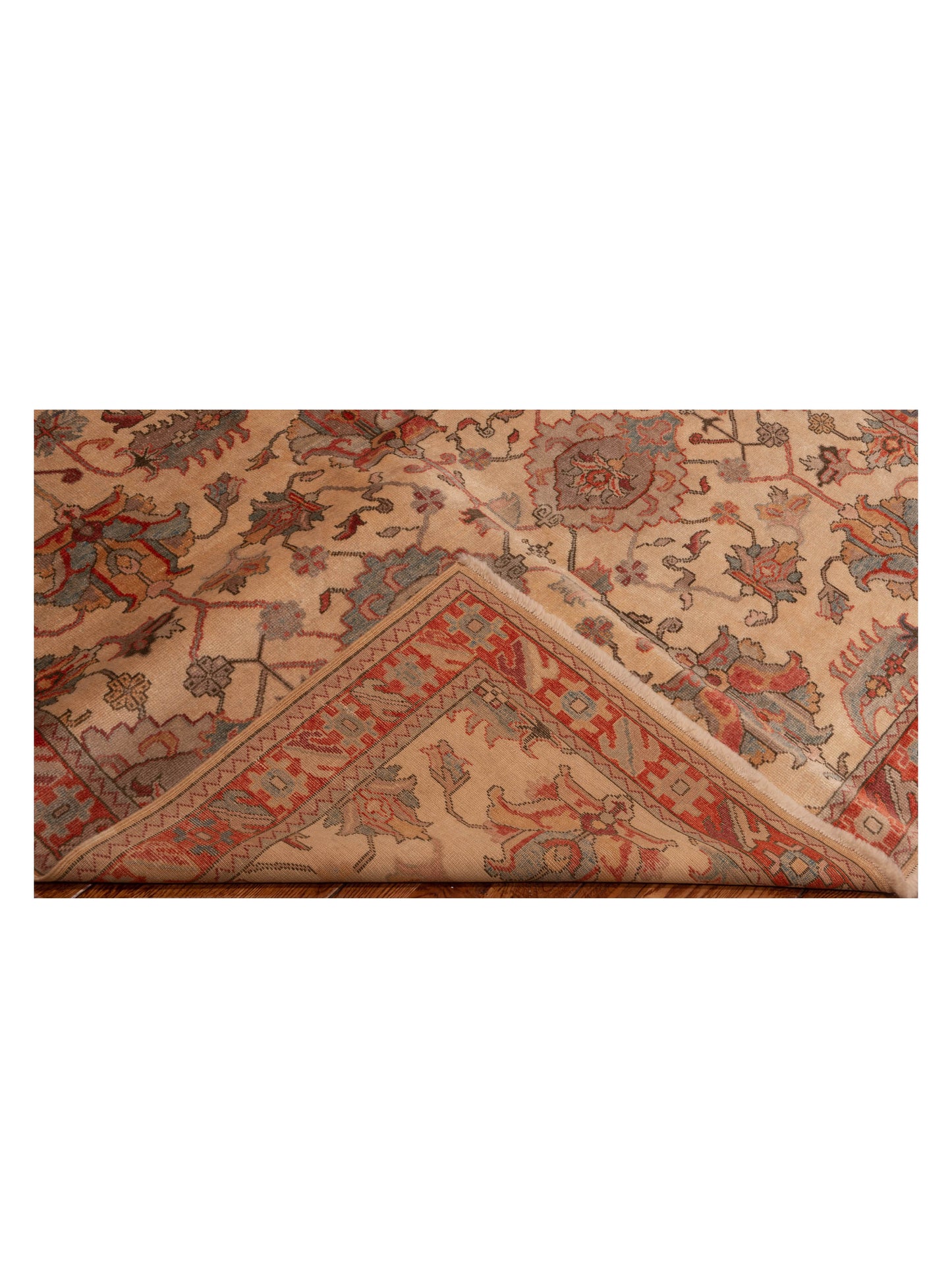 Antique Loom 147432 Beige Red 5.7x7.9 Hand Knotted Rug