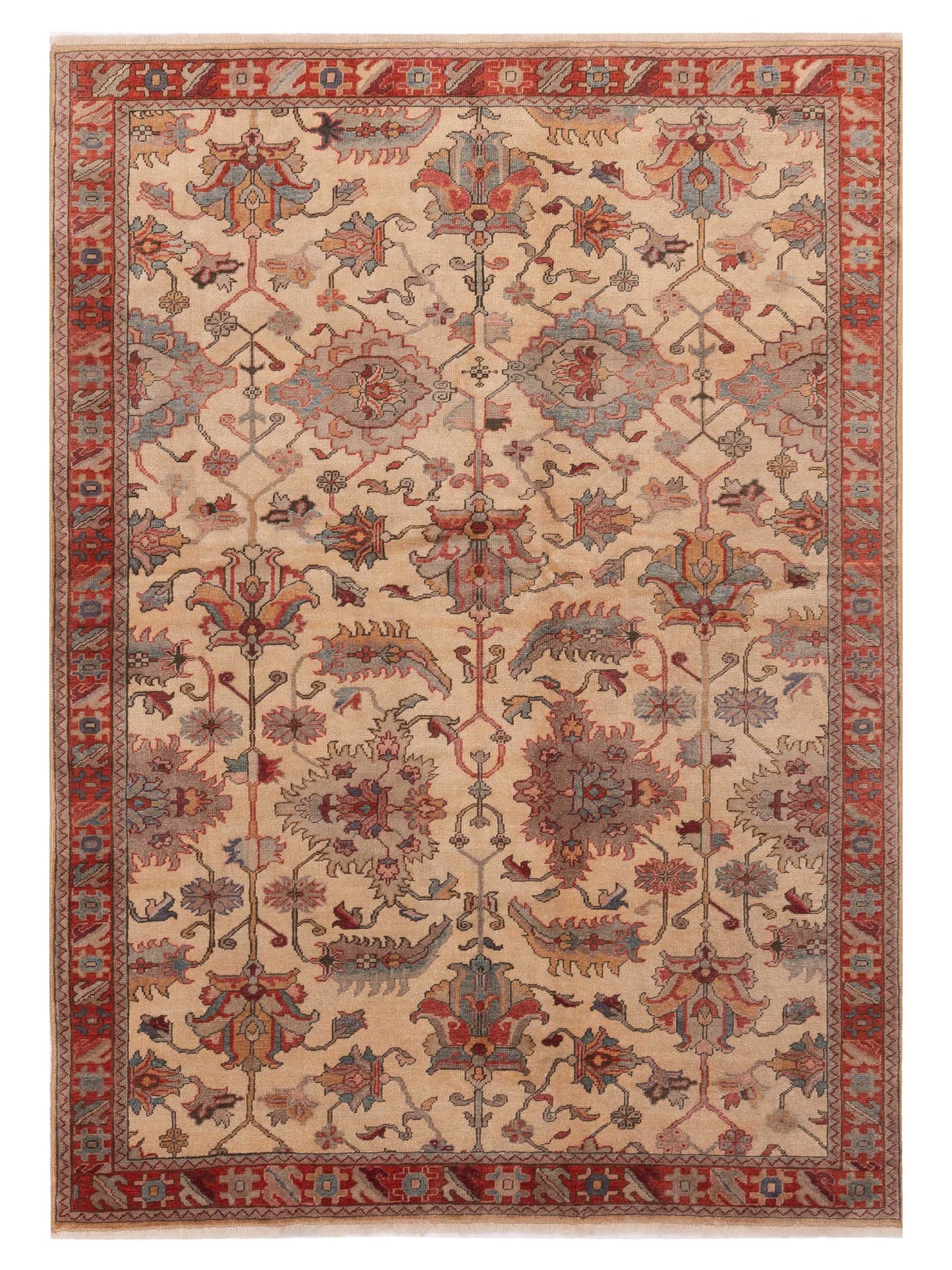 Pasha Antique Loom Beige Red Traditional