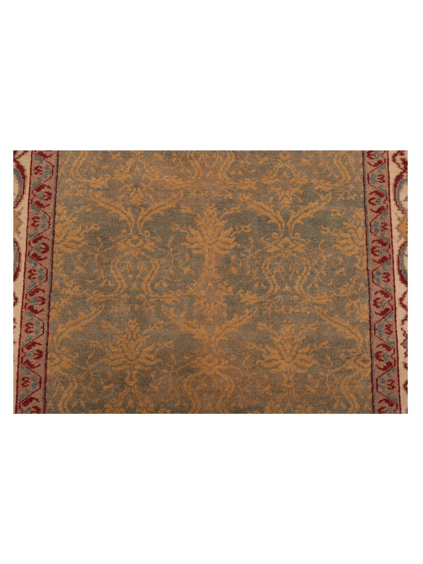 Antique Loom 147446 Gray Ivory 4.1x6.2 Hand Knotted Rug