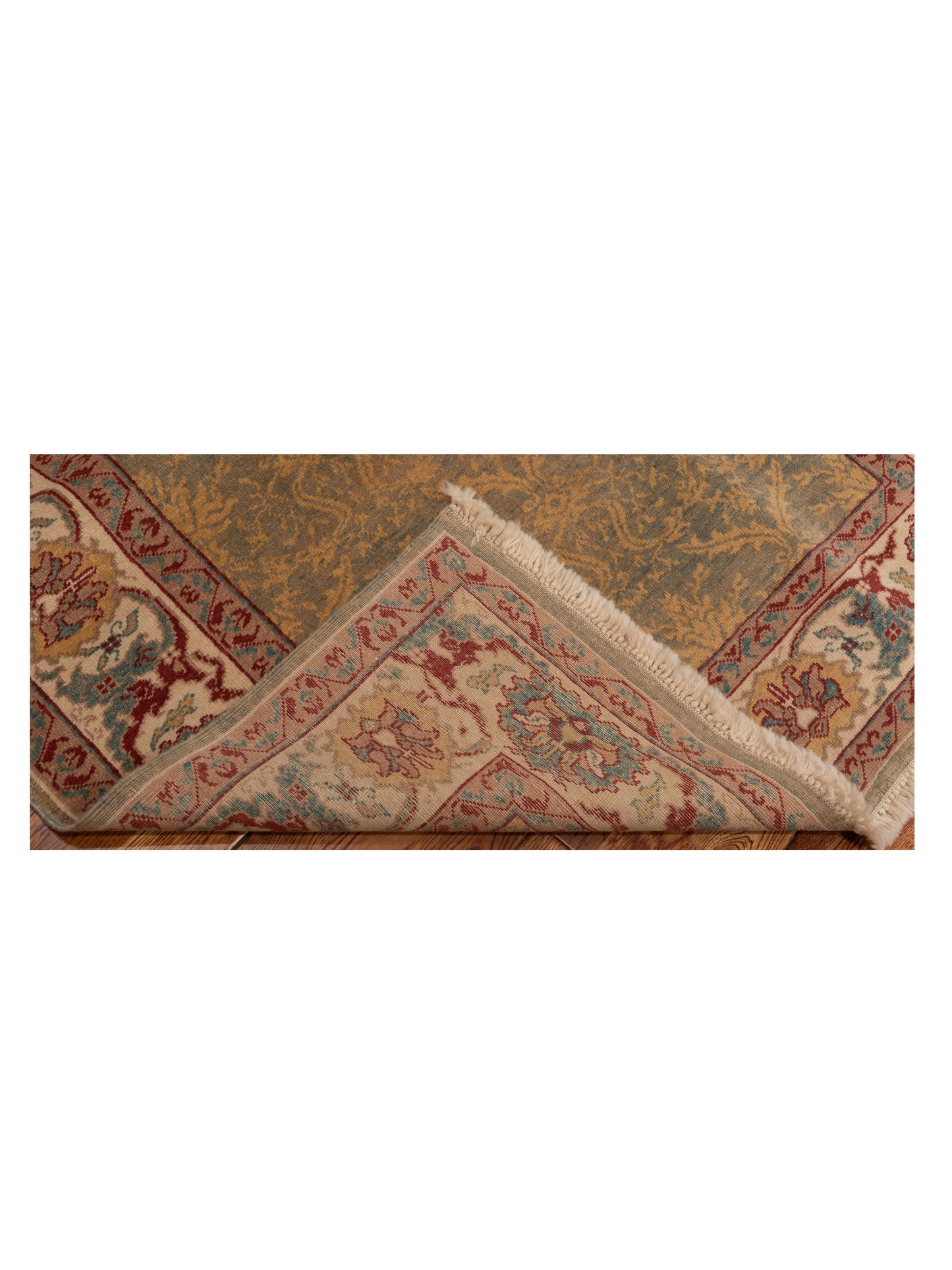 Antique Loom 147446 Gray Ivory 4.1x6.2 Hand Knotted Rug