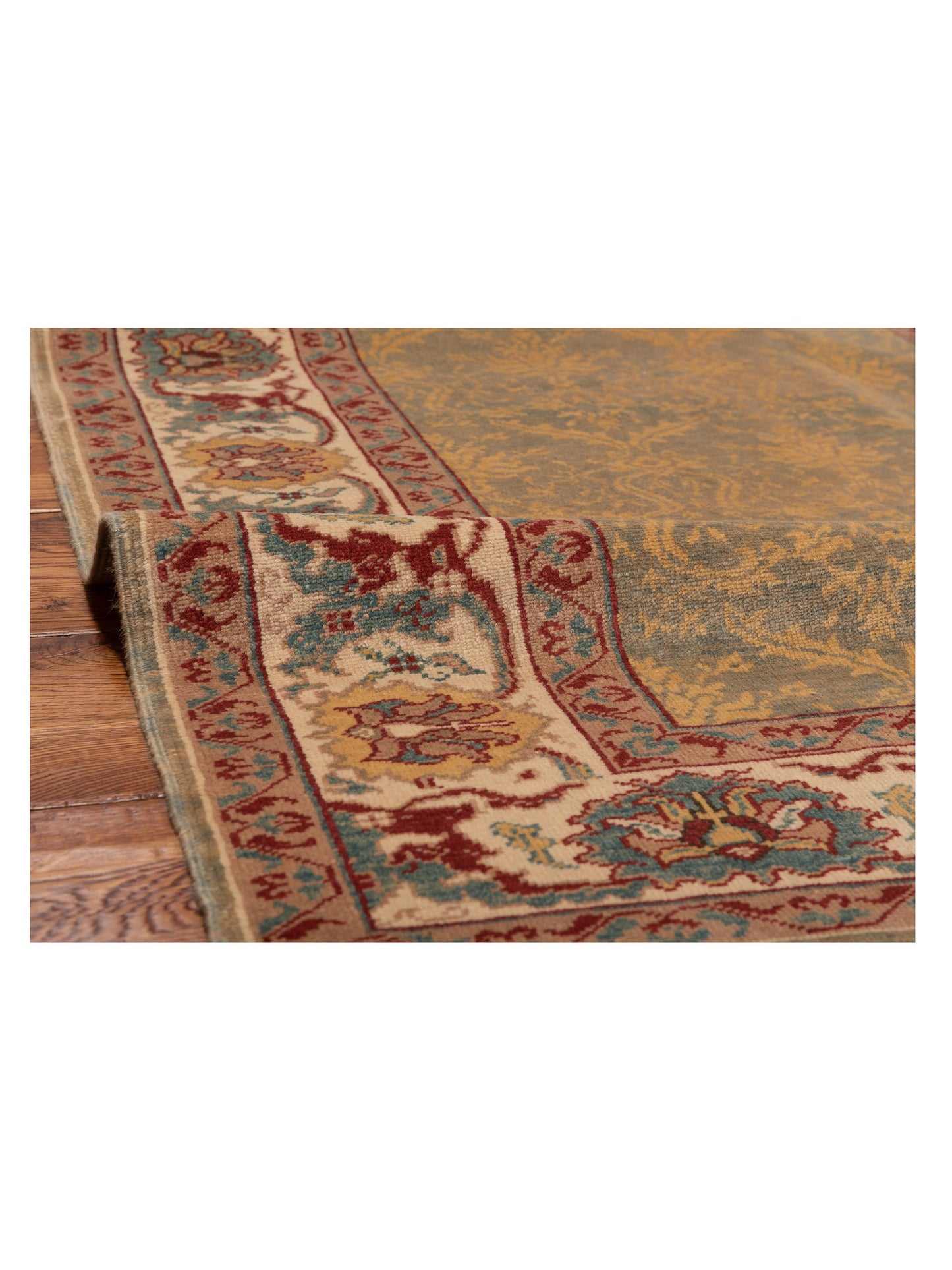 Antique Loom 147446 Gray Ivory 4.1x6.2 Hand Knotted Rug