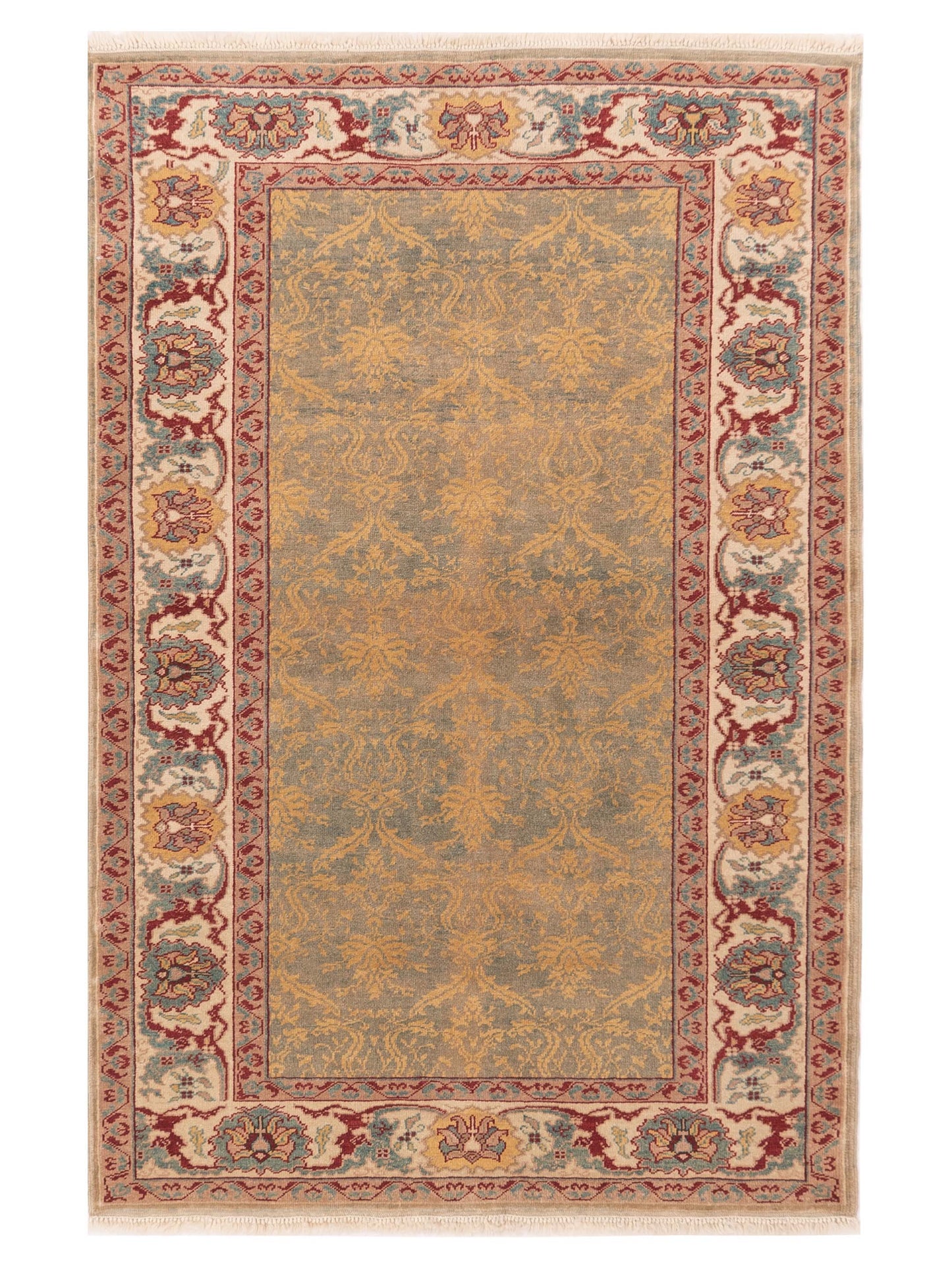 Pasha Antique Loom Gray Ivory Traditional