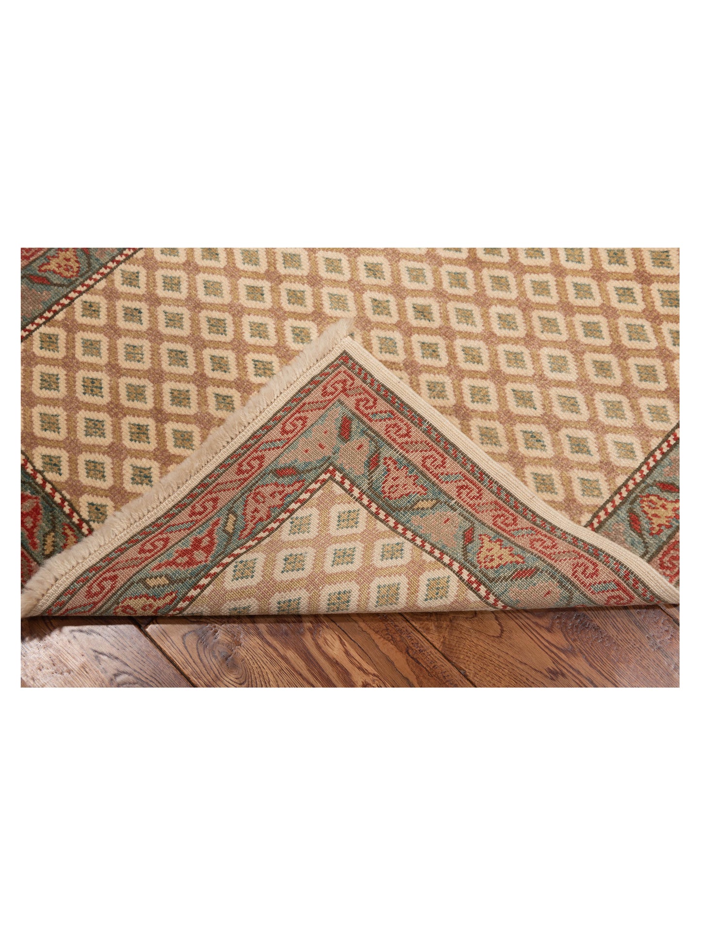 Antique Loom 147454 Brown Blue 2.11x9.6 Hand Knotted Rug