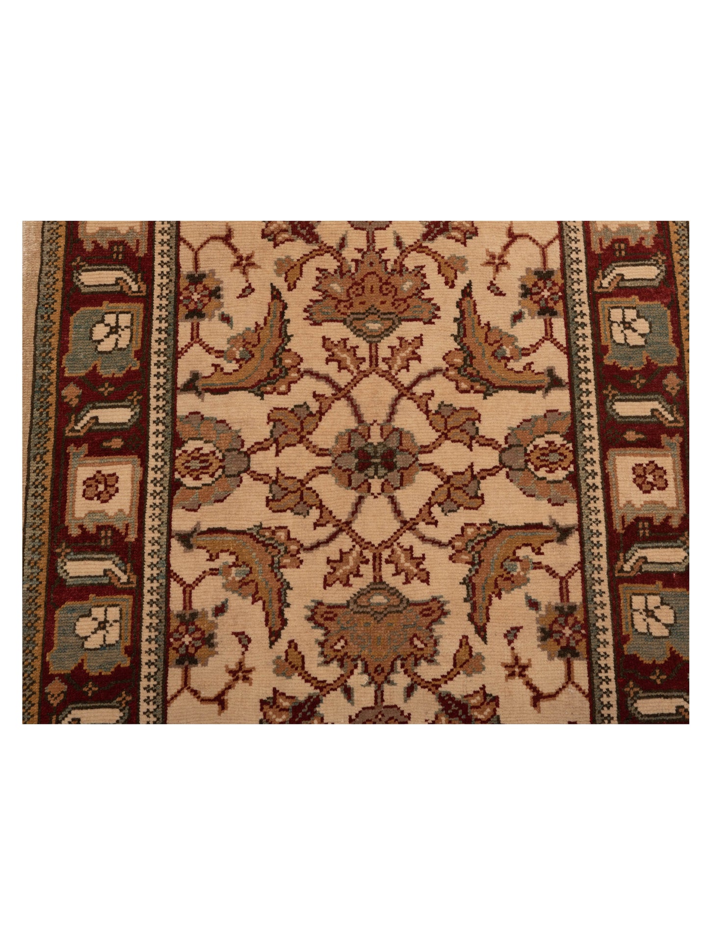 Antique Loom 147457 Ivory Red 3x4.11 Hand Knotted Rug